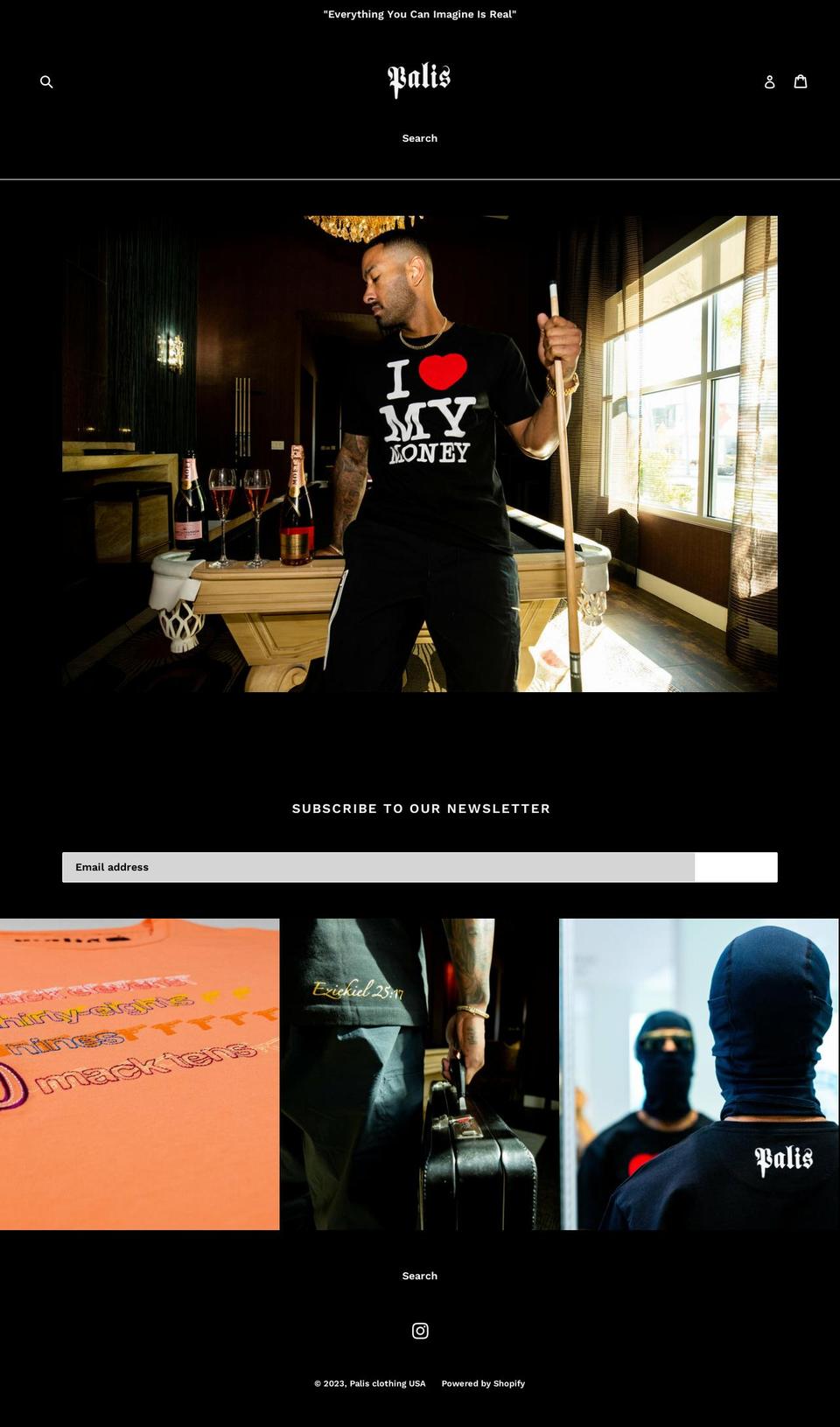 palisclothing.com shopify website screenshot