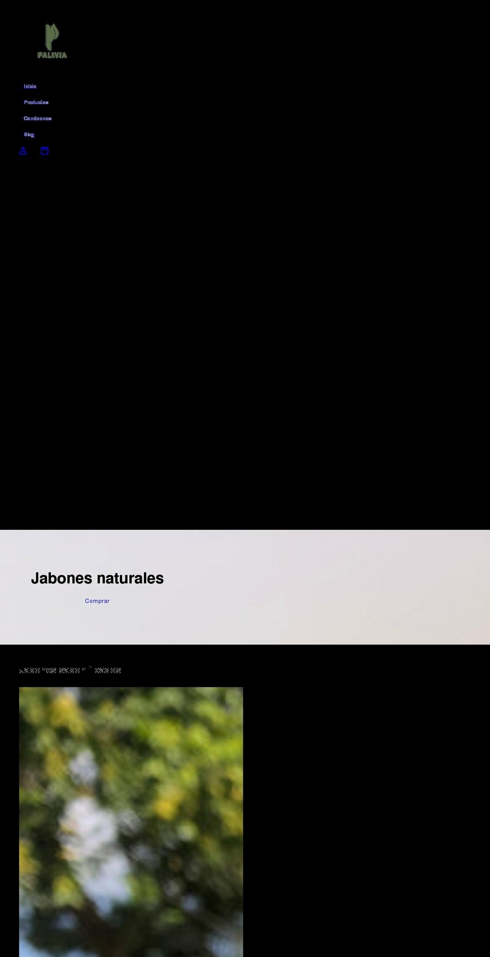 palivia.com shopify website screenshot