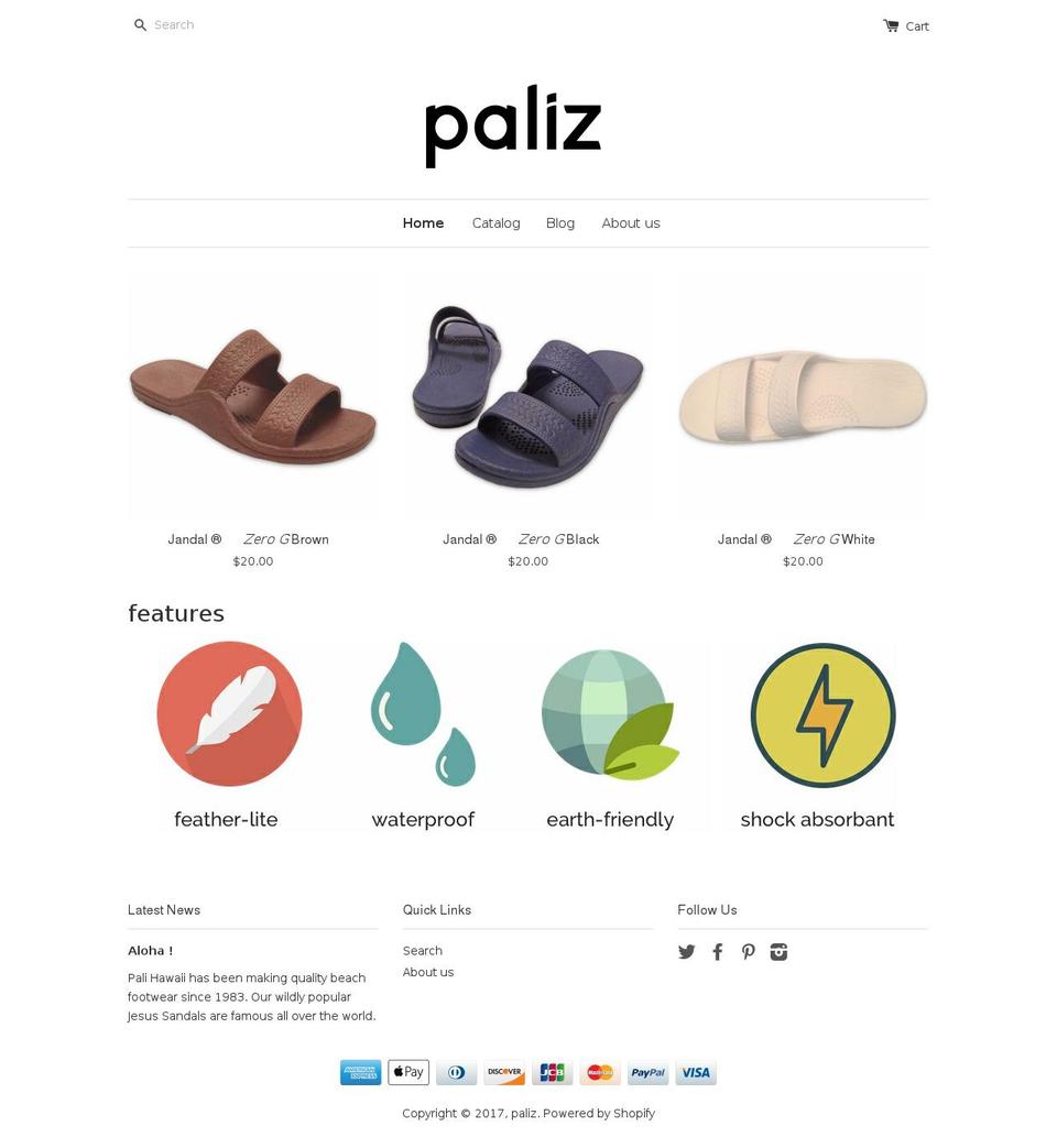 paliz.com shopify website screenshot