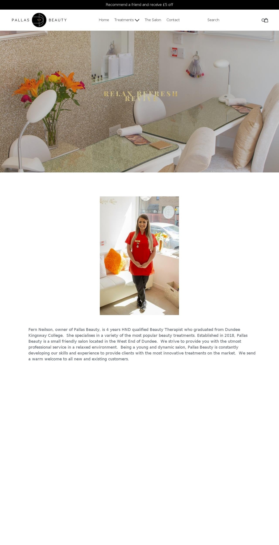 pallasbeauty.com — Shopify storefront screenshot