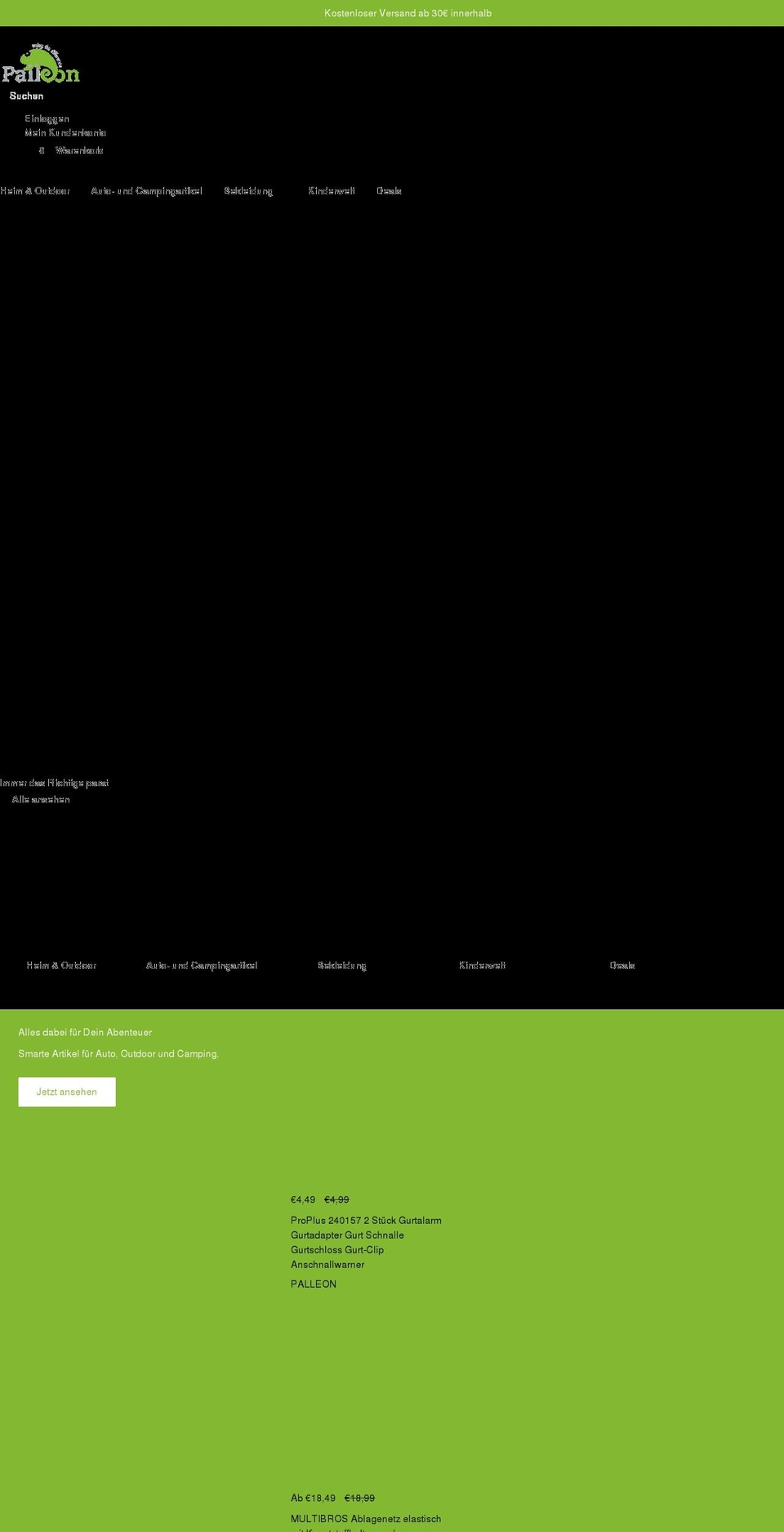 palleon.de shopify website screenshot