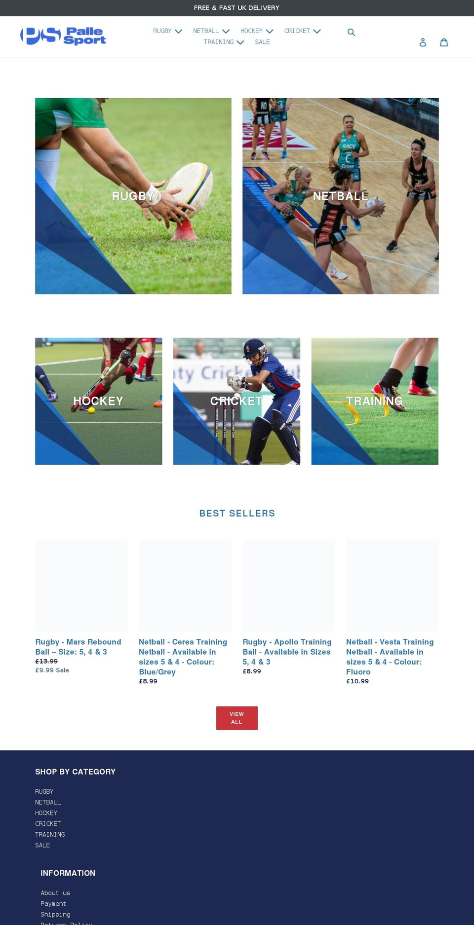 pallesport.com shopify website screenshot