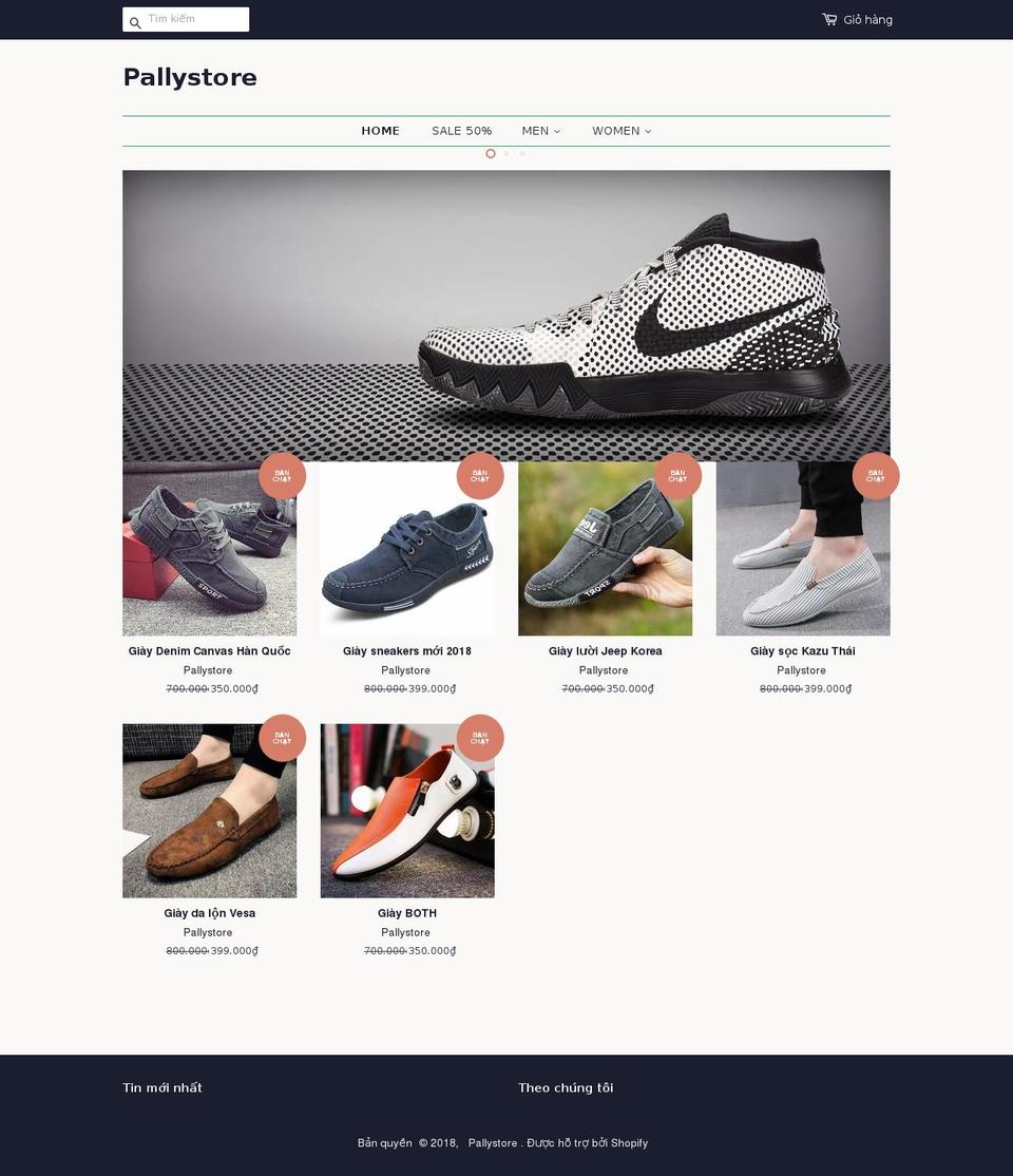 pallystore.com — Shopify storefront screenshot