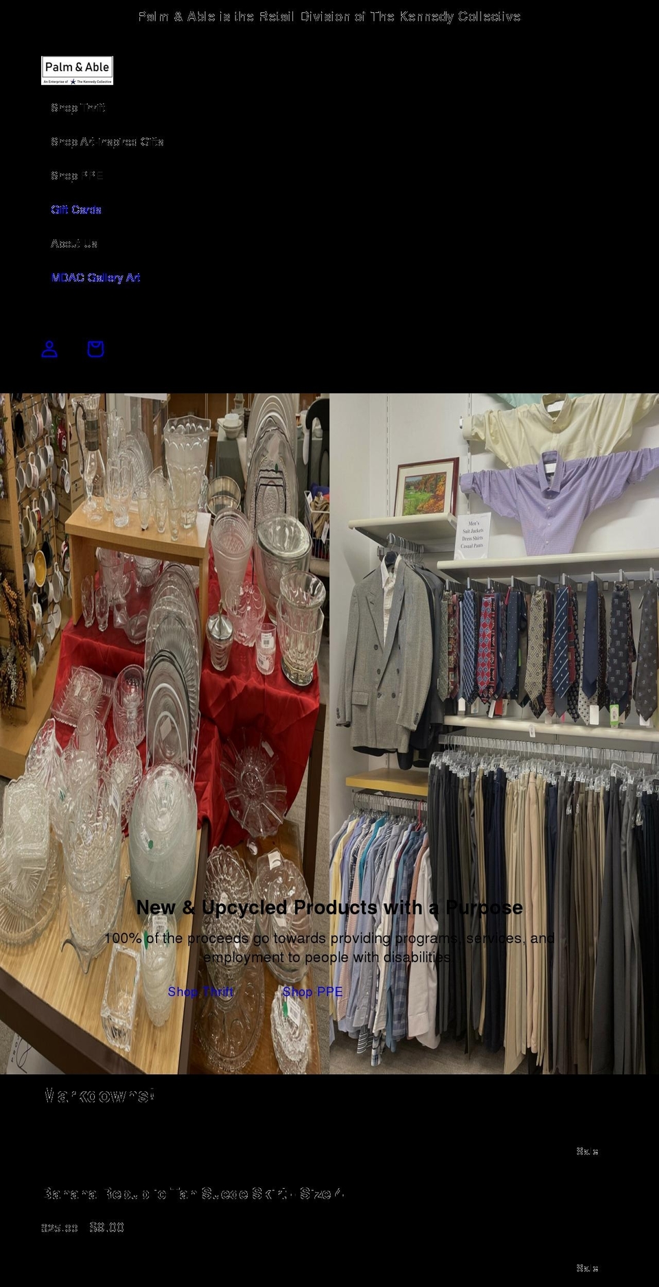 palmandable.com shopify website screenshot