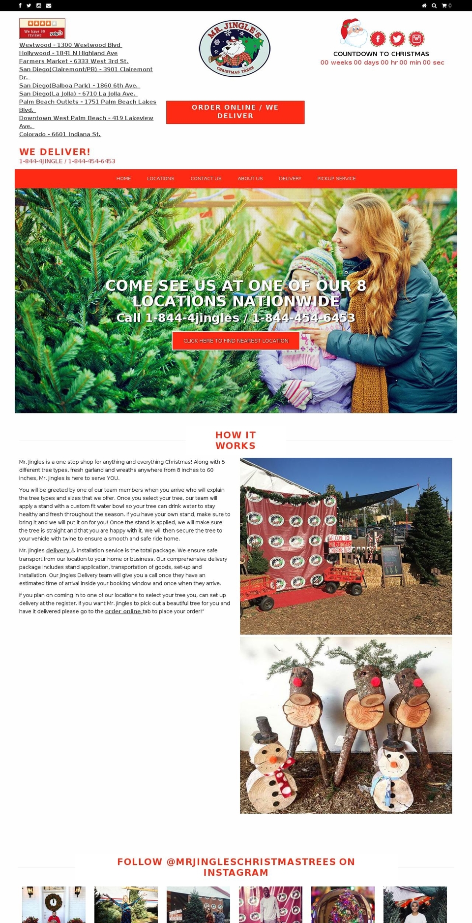 palmbeachchristmastrees.com shopify website screenshot