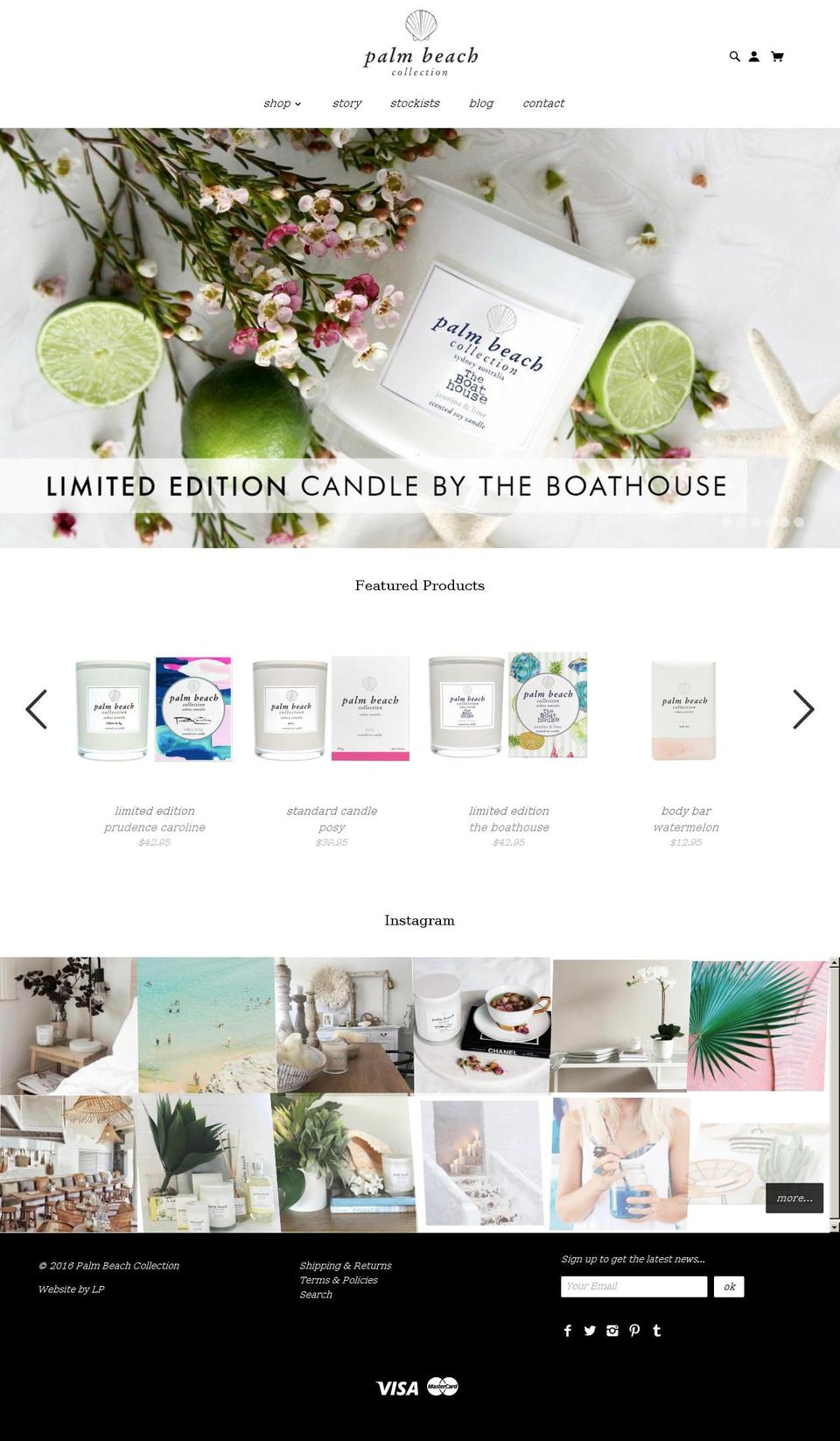 palmbeachcollection.com.au shopify website screenshot