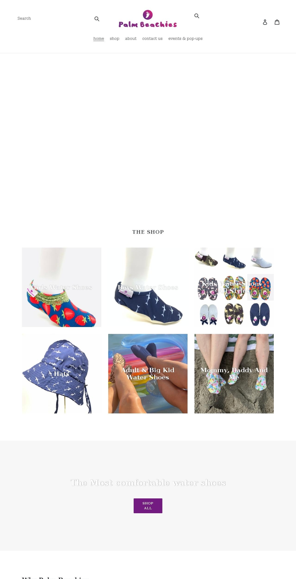 palmbeachies.com shopify website screenshot