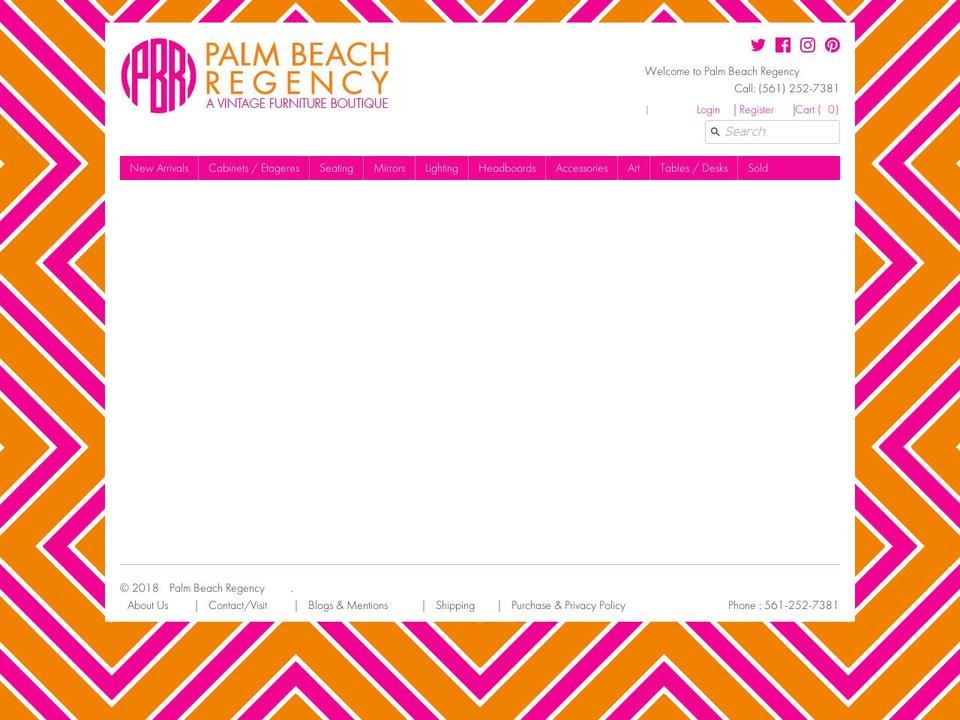 palmbeachregency.com — Shopify storefront screenshot
