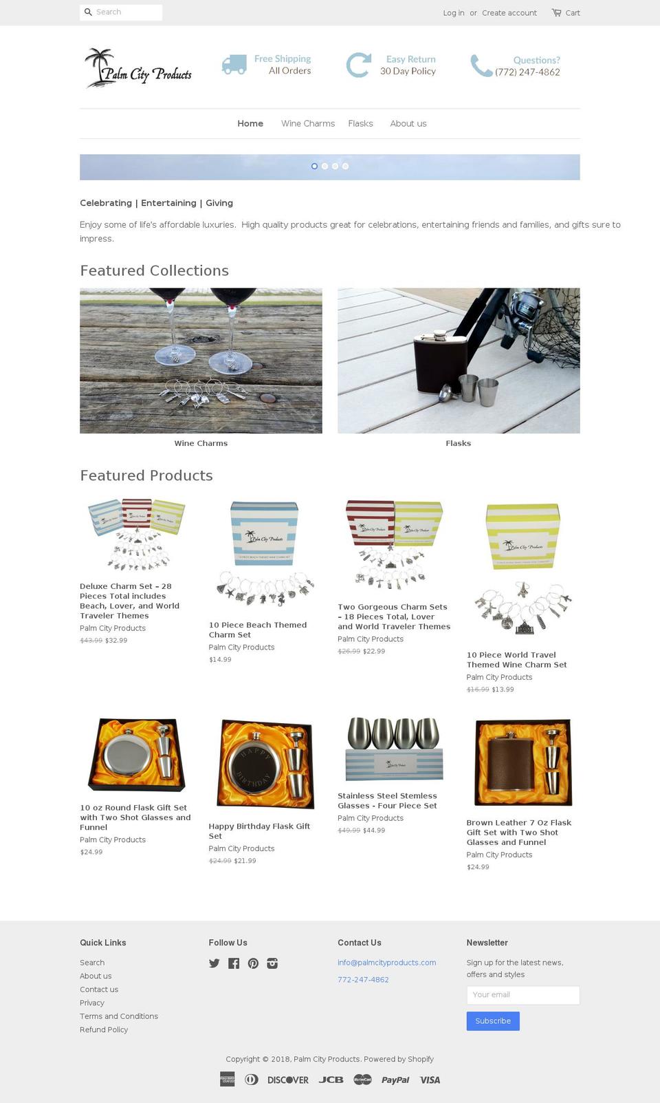 palmcityproducts.com shopify website screenshot