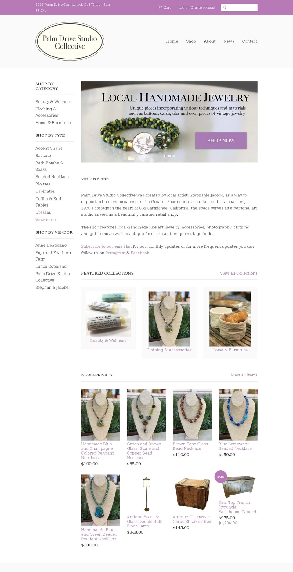 palmdrivestudio.com — Shopify storefront screenshot