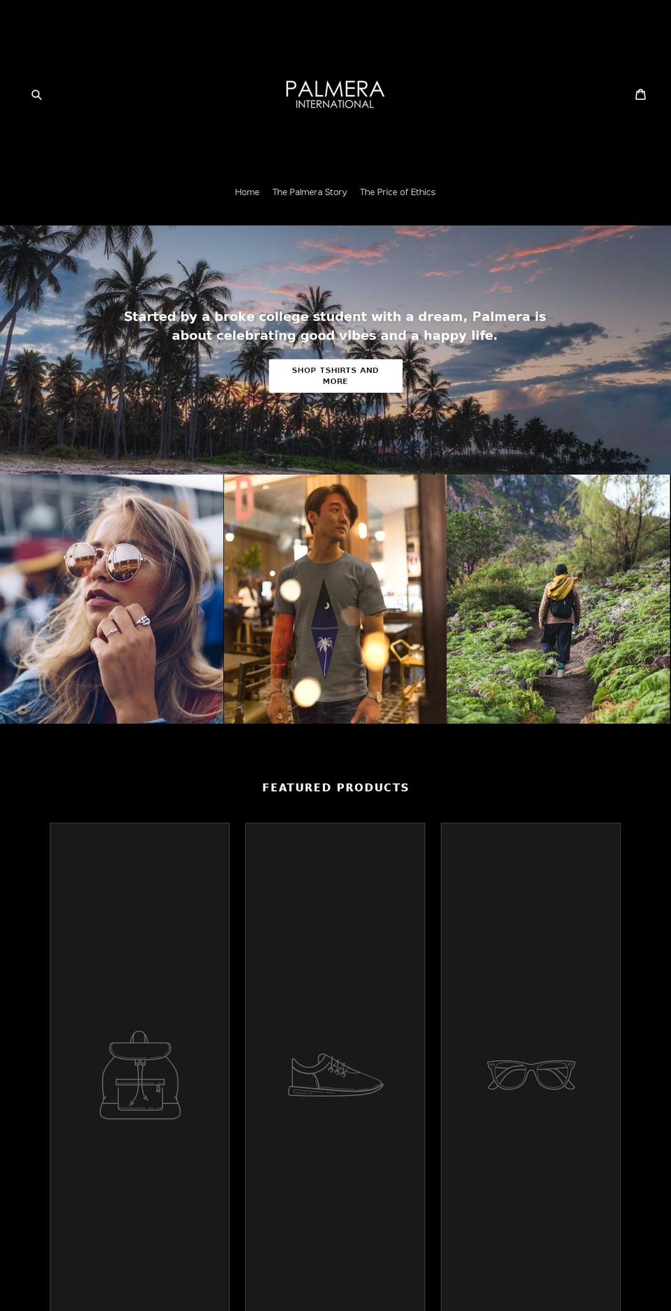 palmeraintl.com — Shopify storefront screenshot