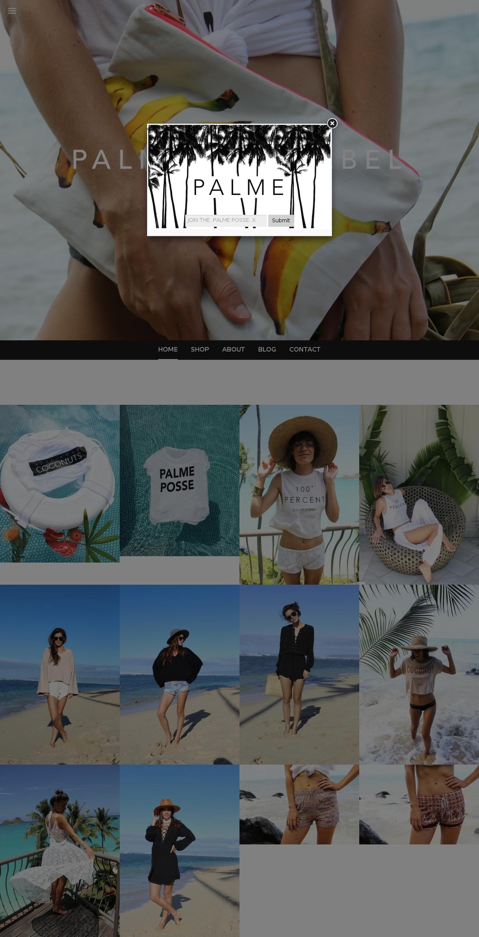 palmethelabel.com shopify website screenshot
