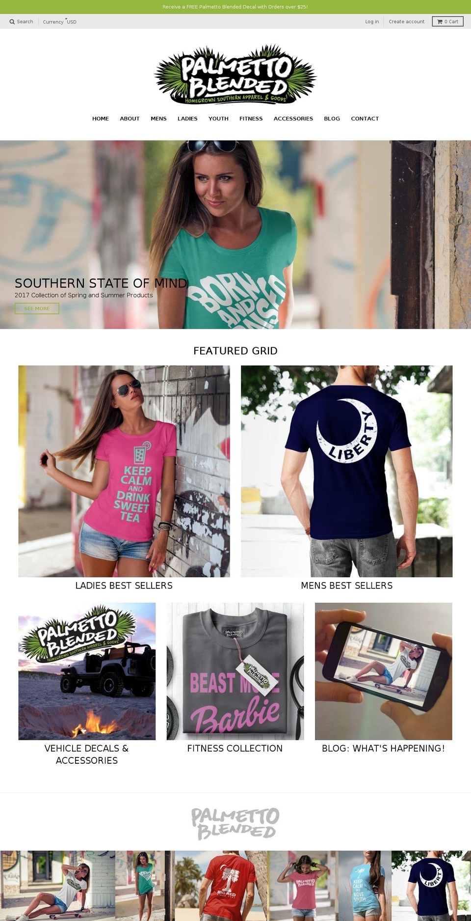 palmettoblended.com shopify website screenshot