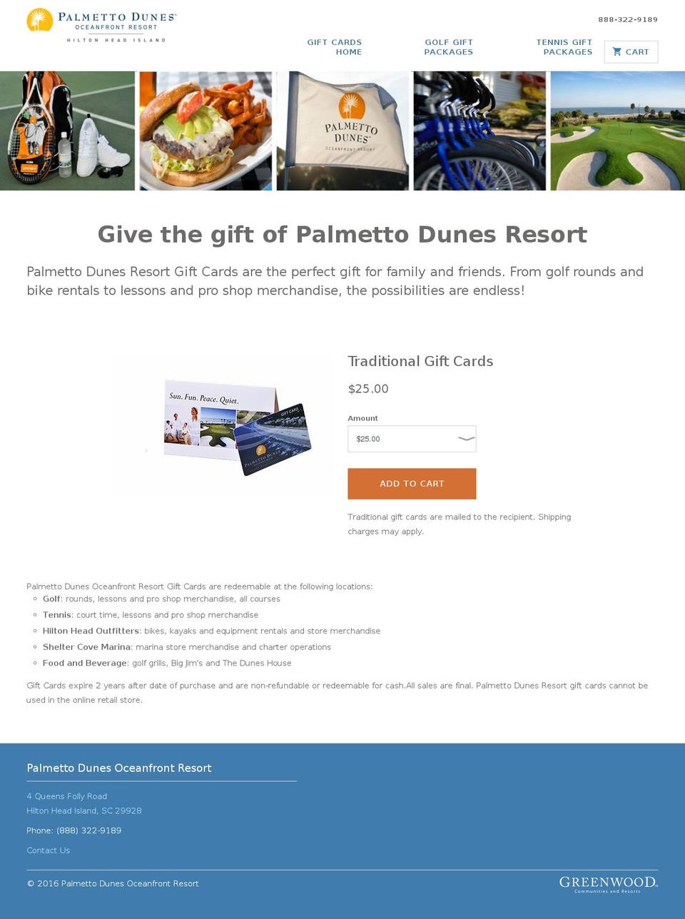 palmettodunesstore.com shopify website screenshot