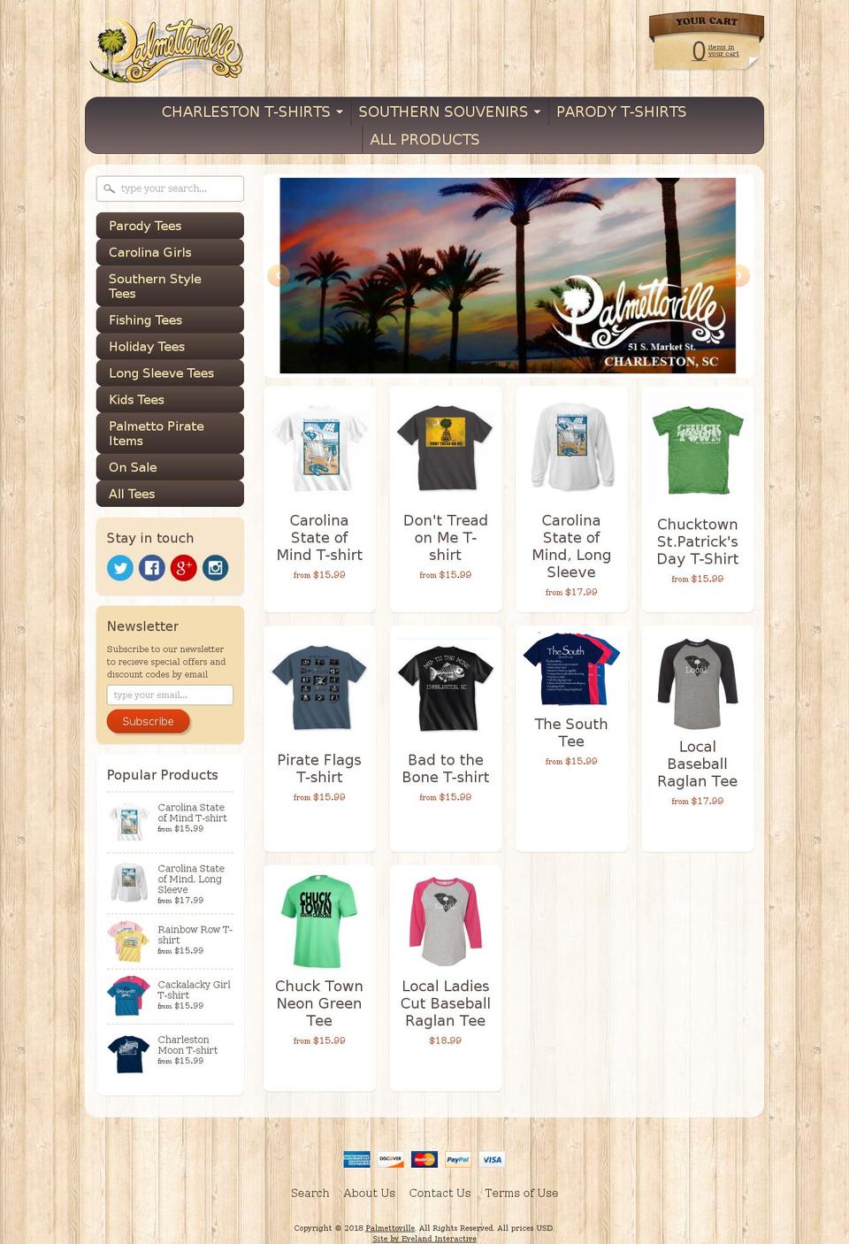 palmettoville.com shopify website screenshot