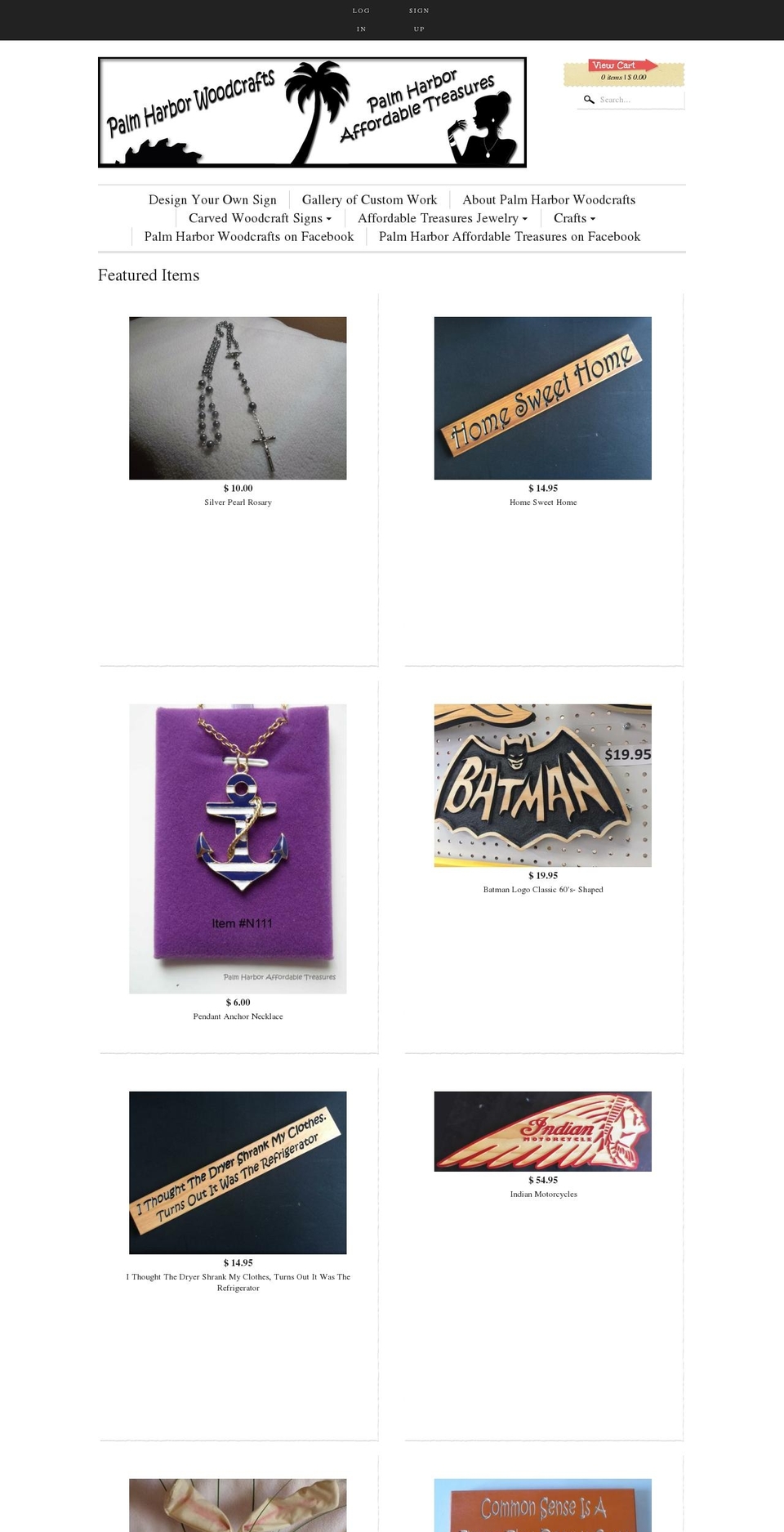 palmharborwoodcraft.com shopify website screenshot