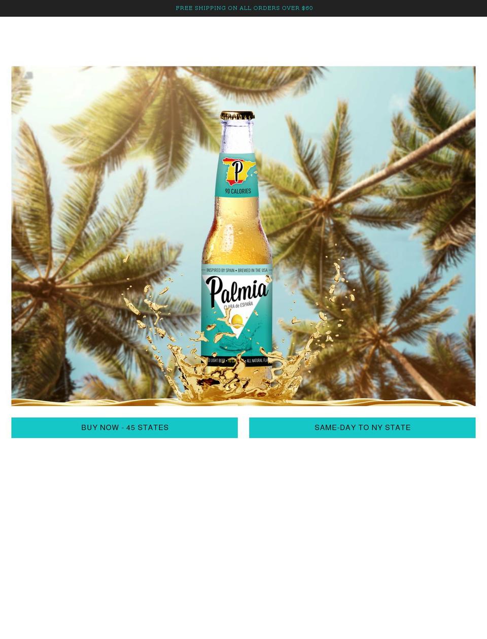 palmiabeer.com shopify website screenshot