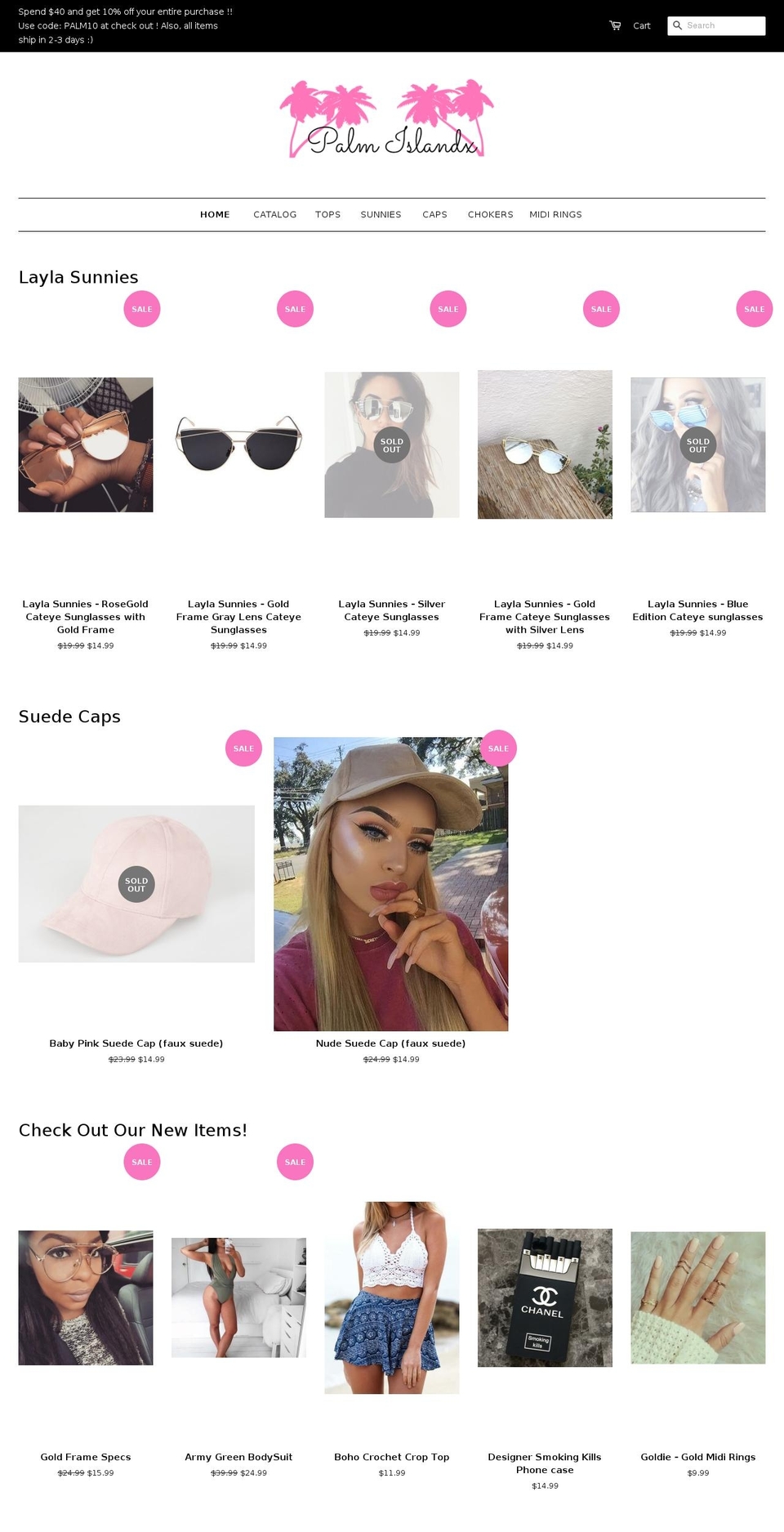 palmislandx.com — Shopify storefront screenshot