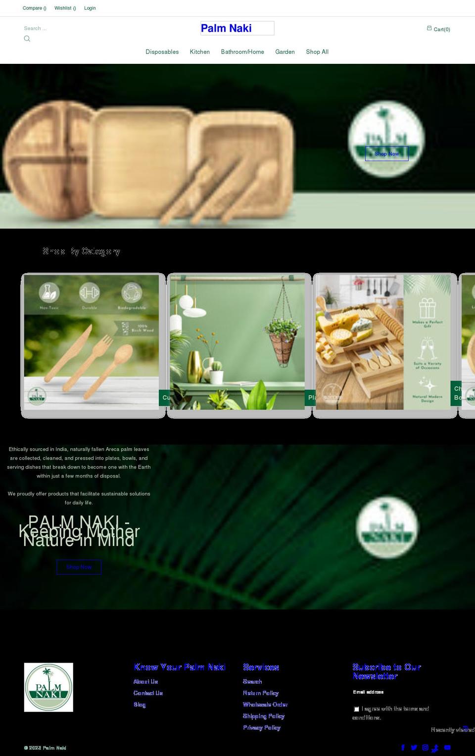 palmnakiplates.com shopify website screenshot