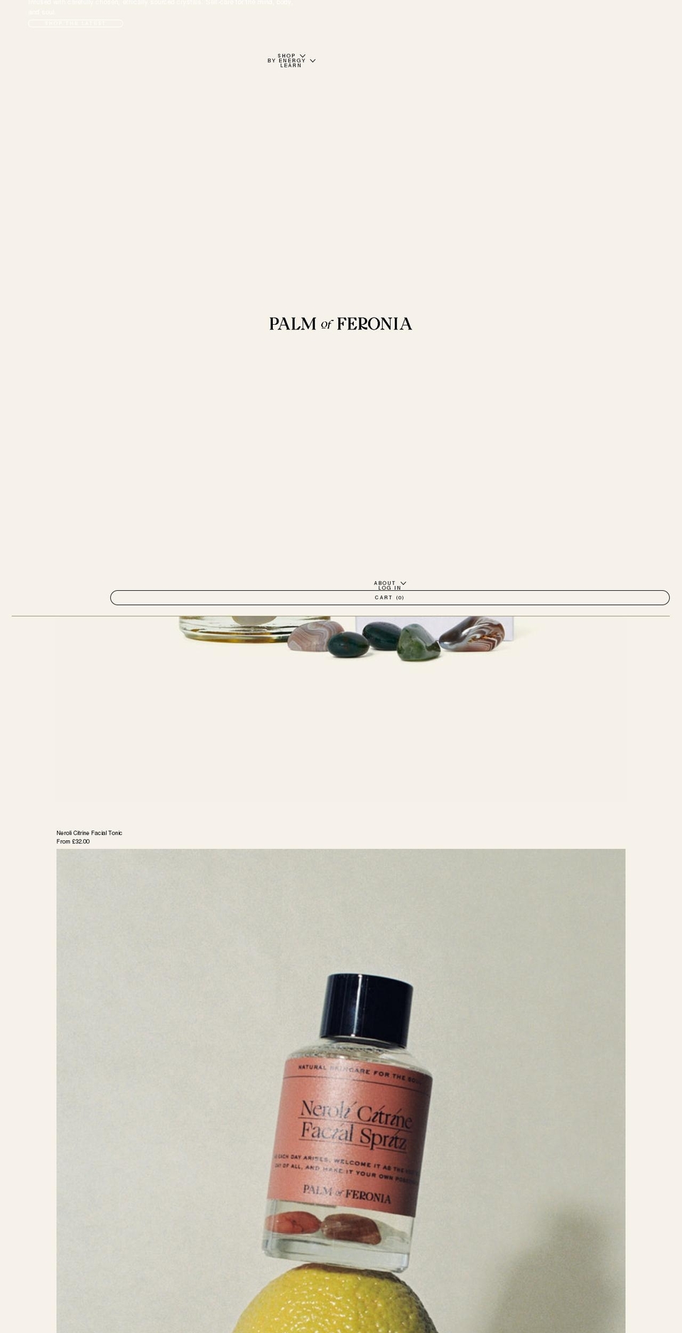 palmofferonia.com shopify website screenshot