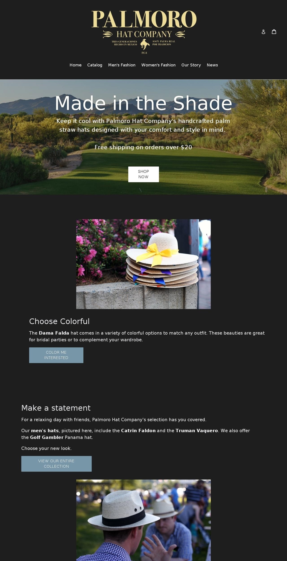palmorousa.com shopify website screenshot