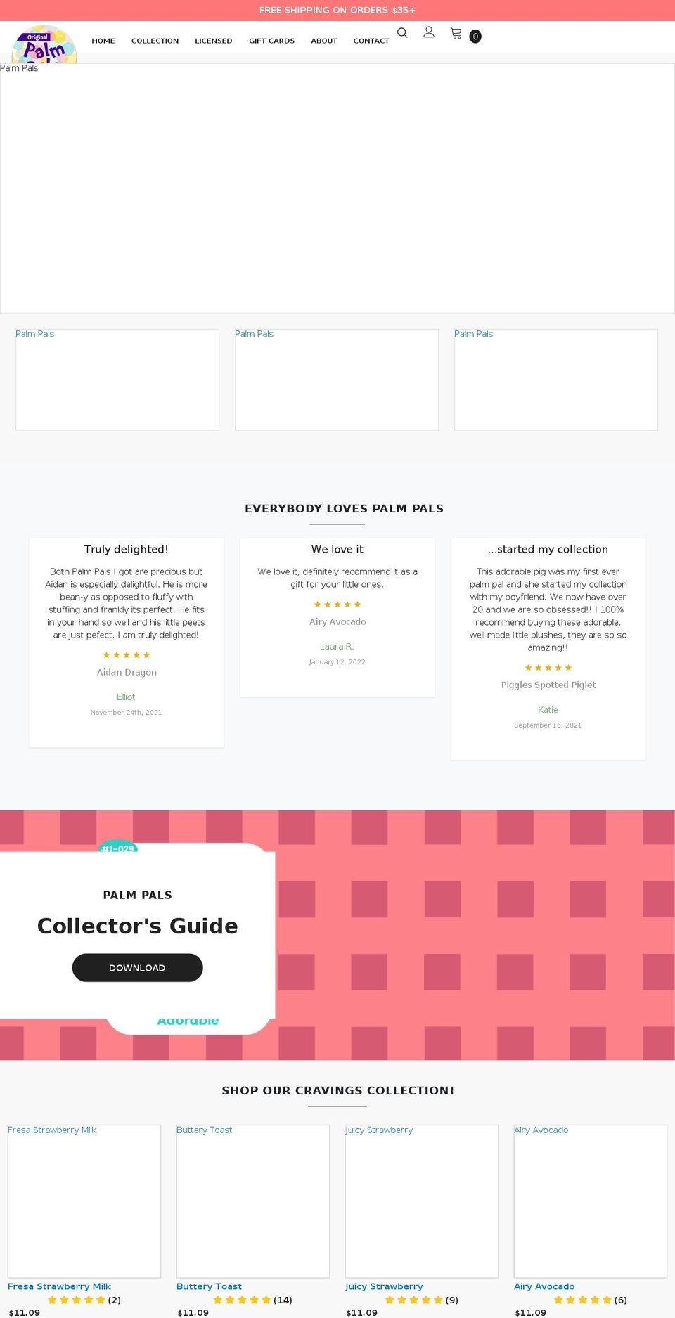 palmpals.com shopify website screenshot
