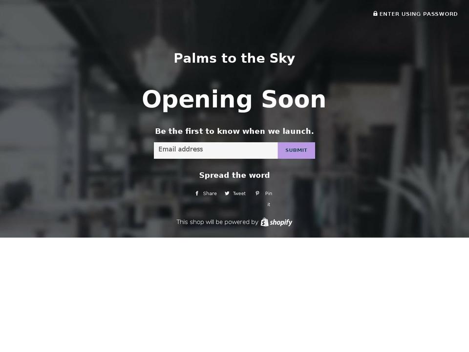 palmstothesky.com — Shopify storefront screenshot