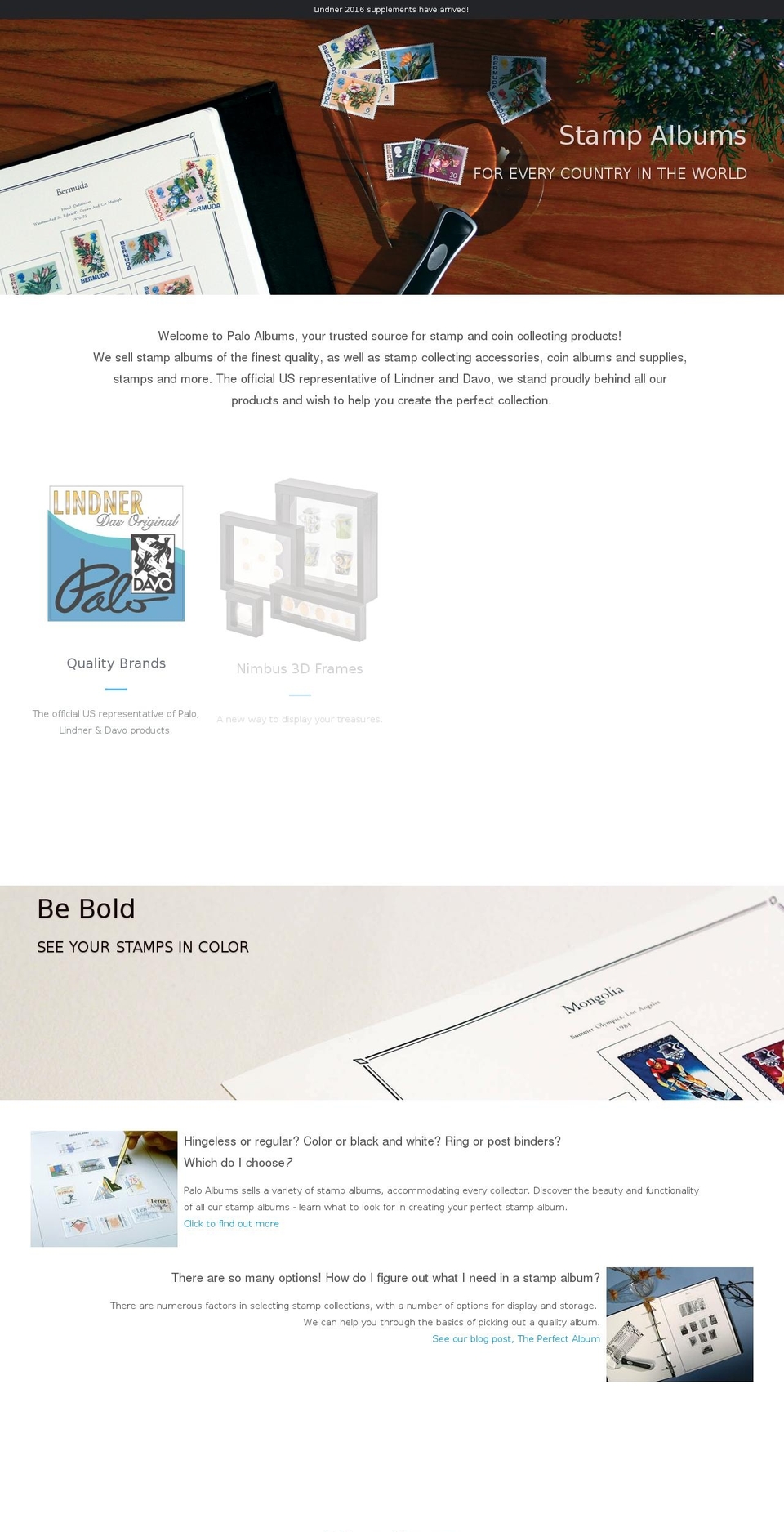 paloalbums.com shopify website screenshot