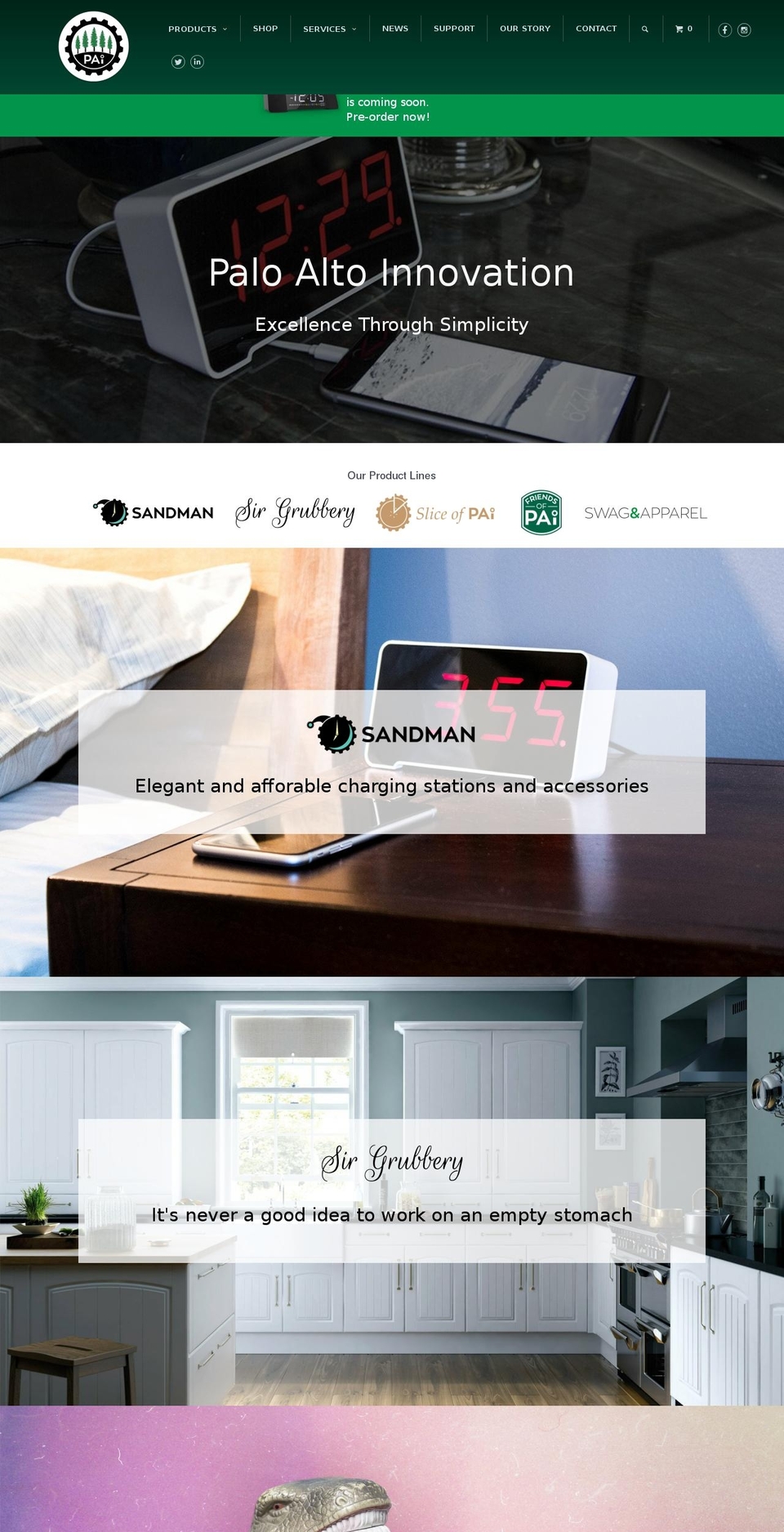 paloaltoinnovations.com — Shopify storefront screenshot