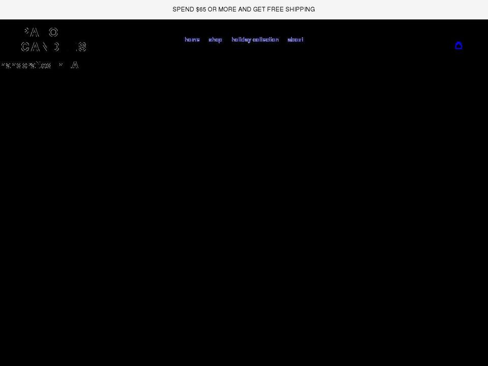 palocandles.com shopify website screenshot