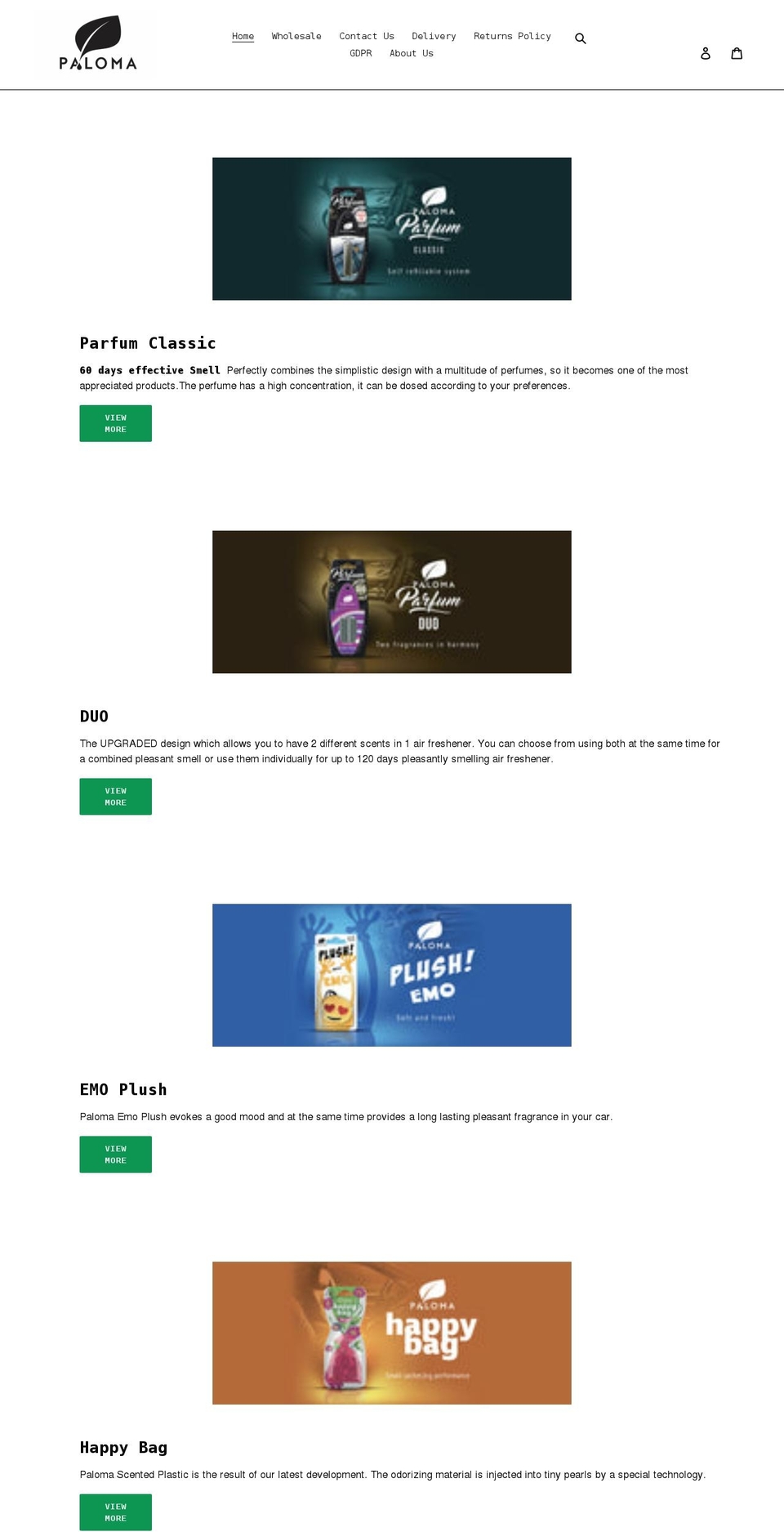 palomauk.com shopify website screenshot