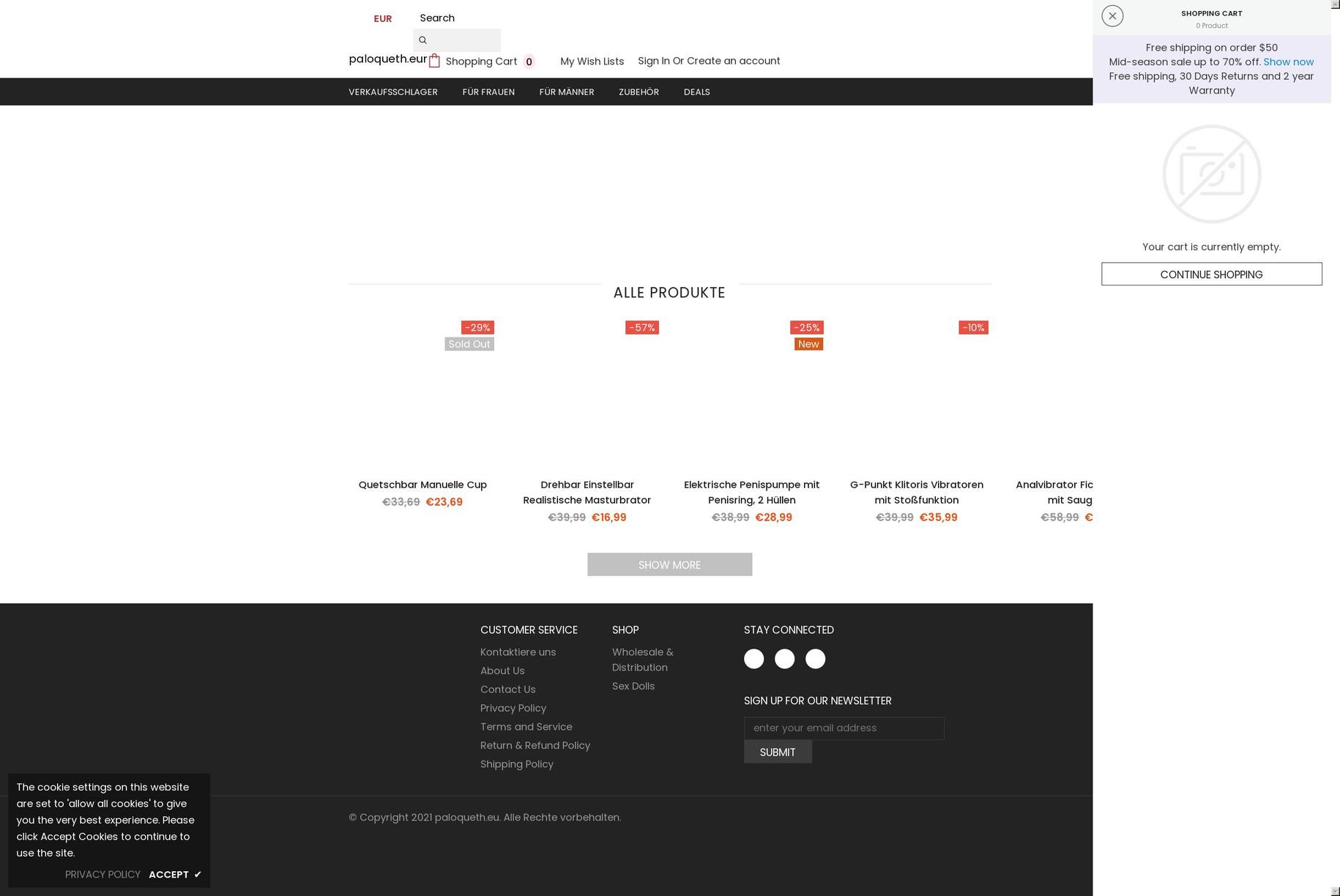 paloqueth.eu shopify website screenshot