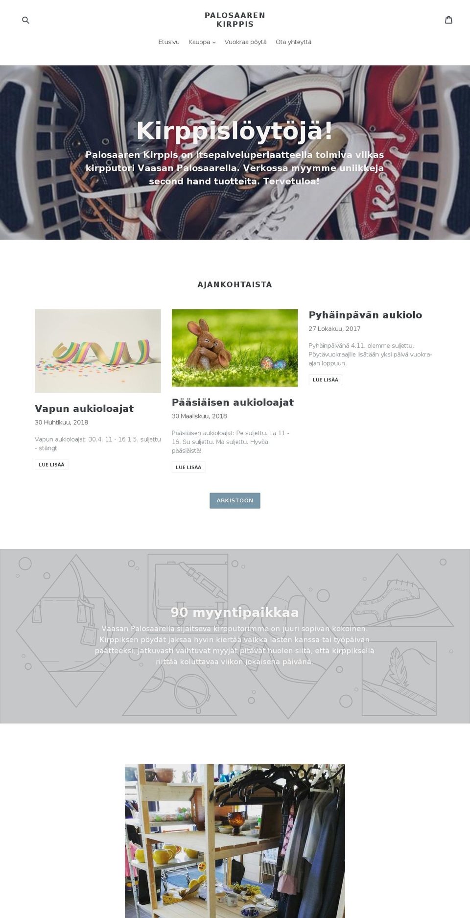 palosaarenkirppis.com — Shopify storefront screenshot