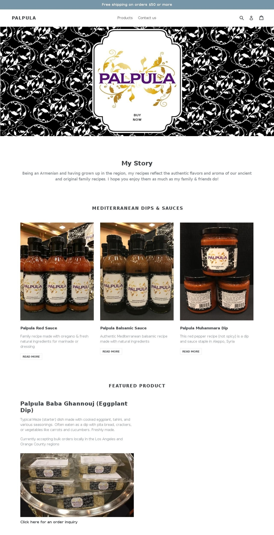 Snow Shopify theme site example palpula.com