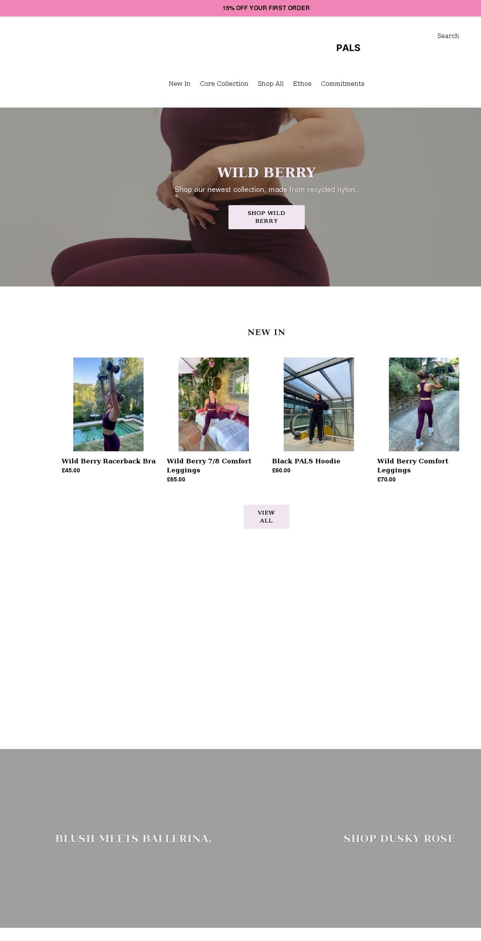 palswear.co.uk shopify website screenshot