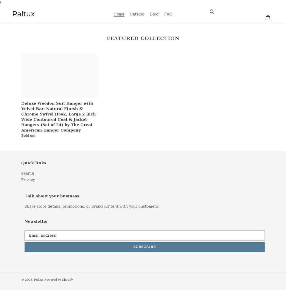 paltux.com shopify website screenshot