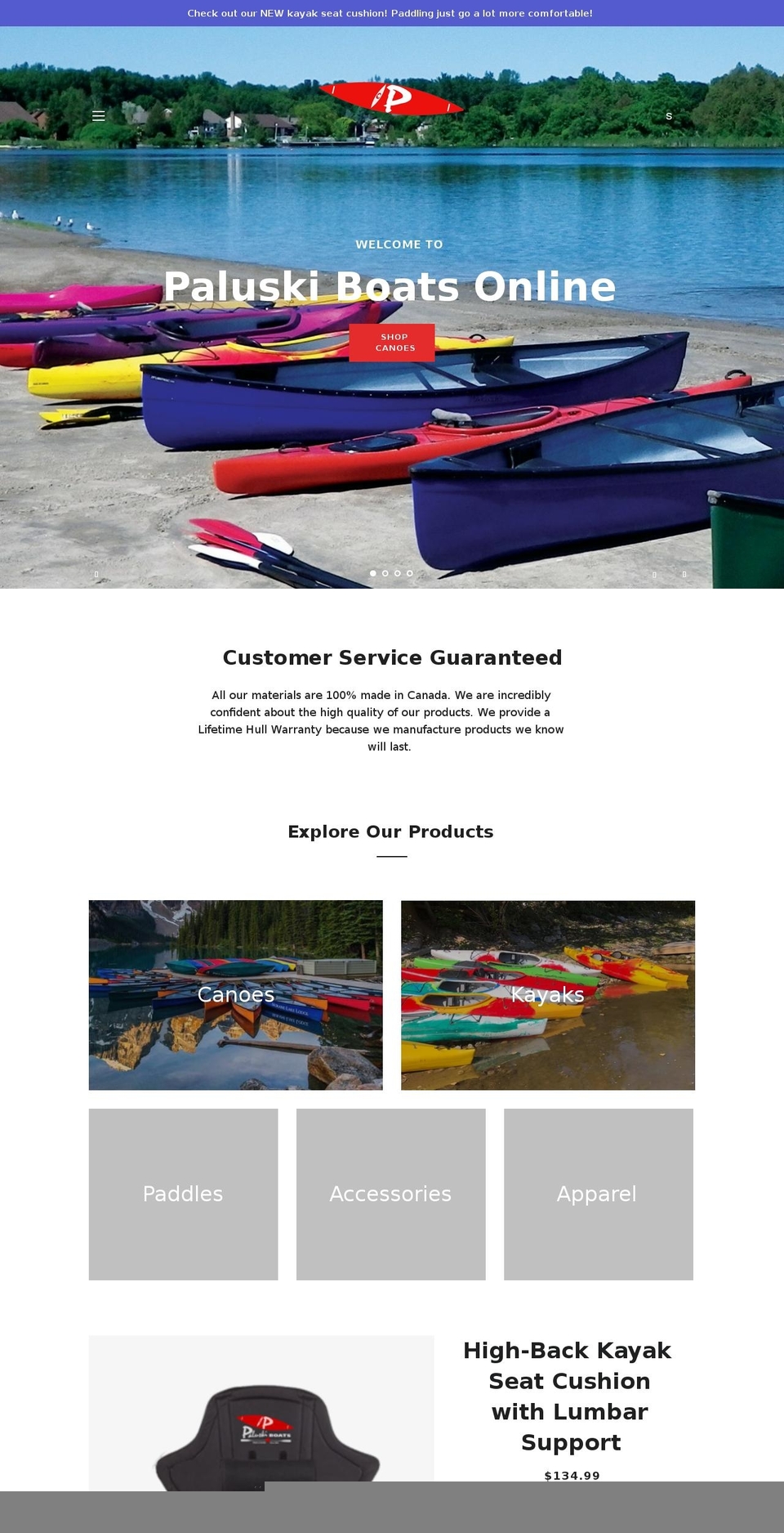 paluskiboats.com shopify website screenshot