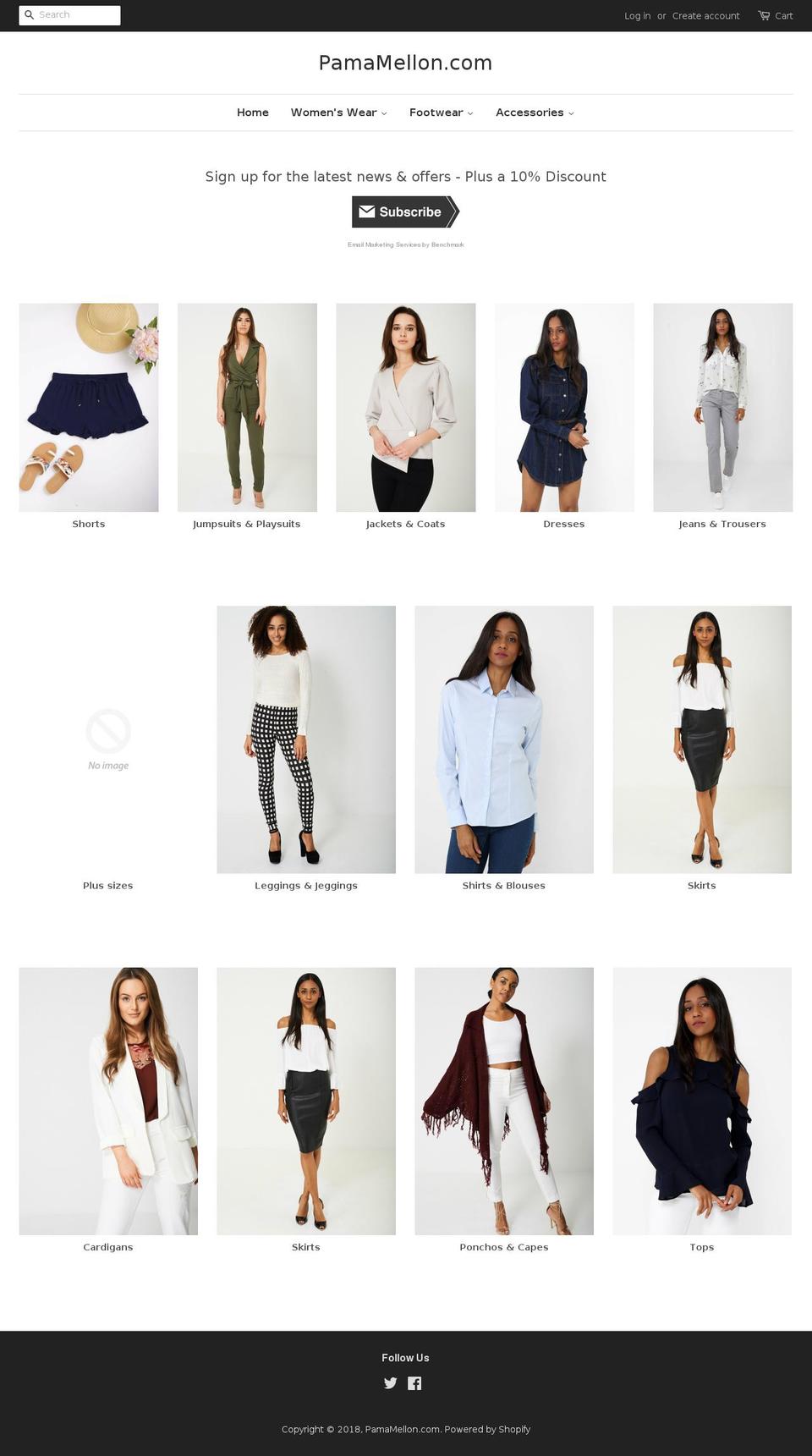pamamellon.com — Shopify storefront screenshot