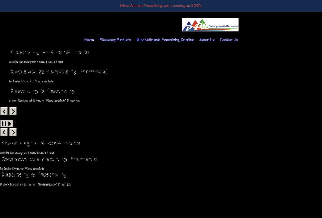 pamca.net shopify website screenshot