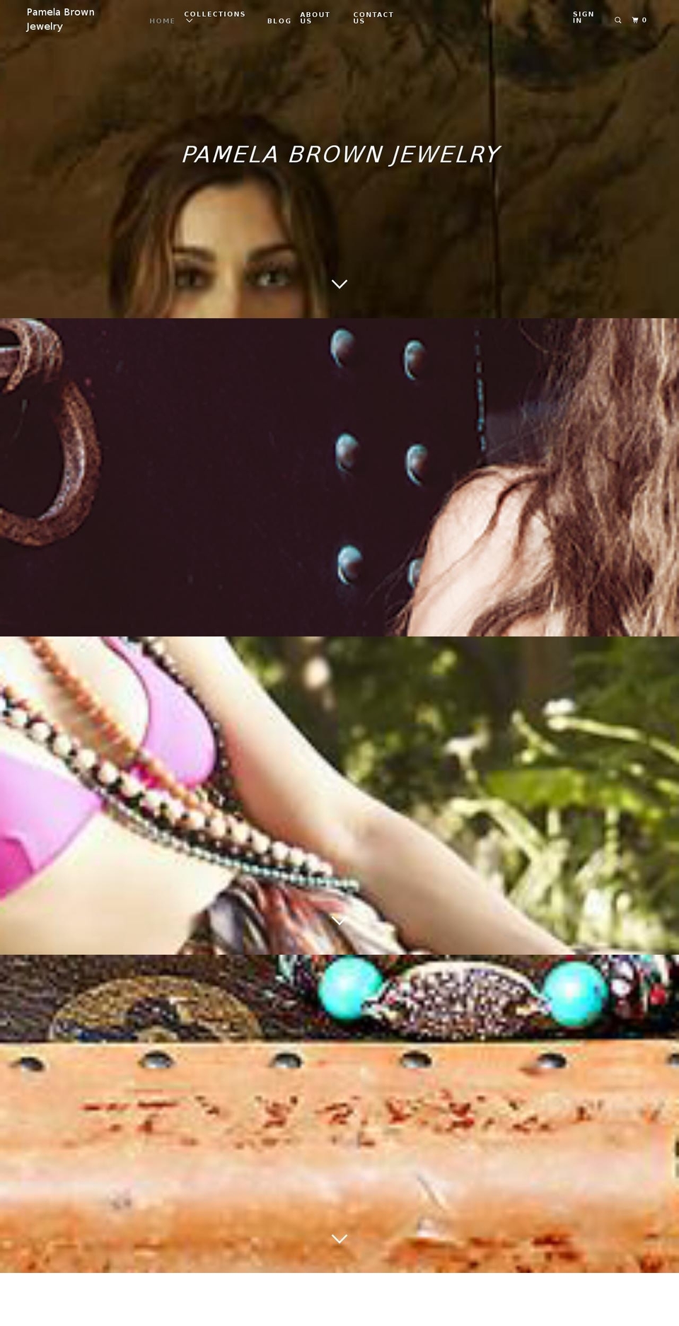 pamelabrownjewelry.com — Shopify storefront screenshot