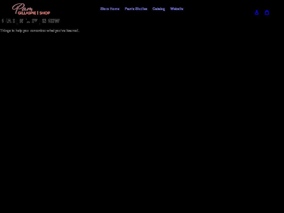 pamgillaspieshop.com shopify website screenshot