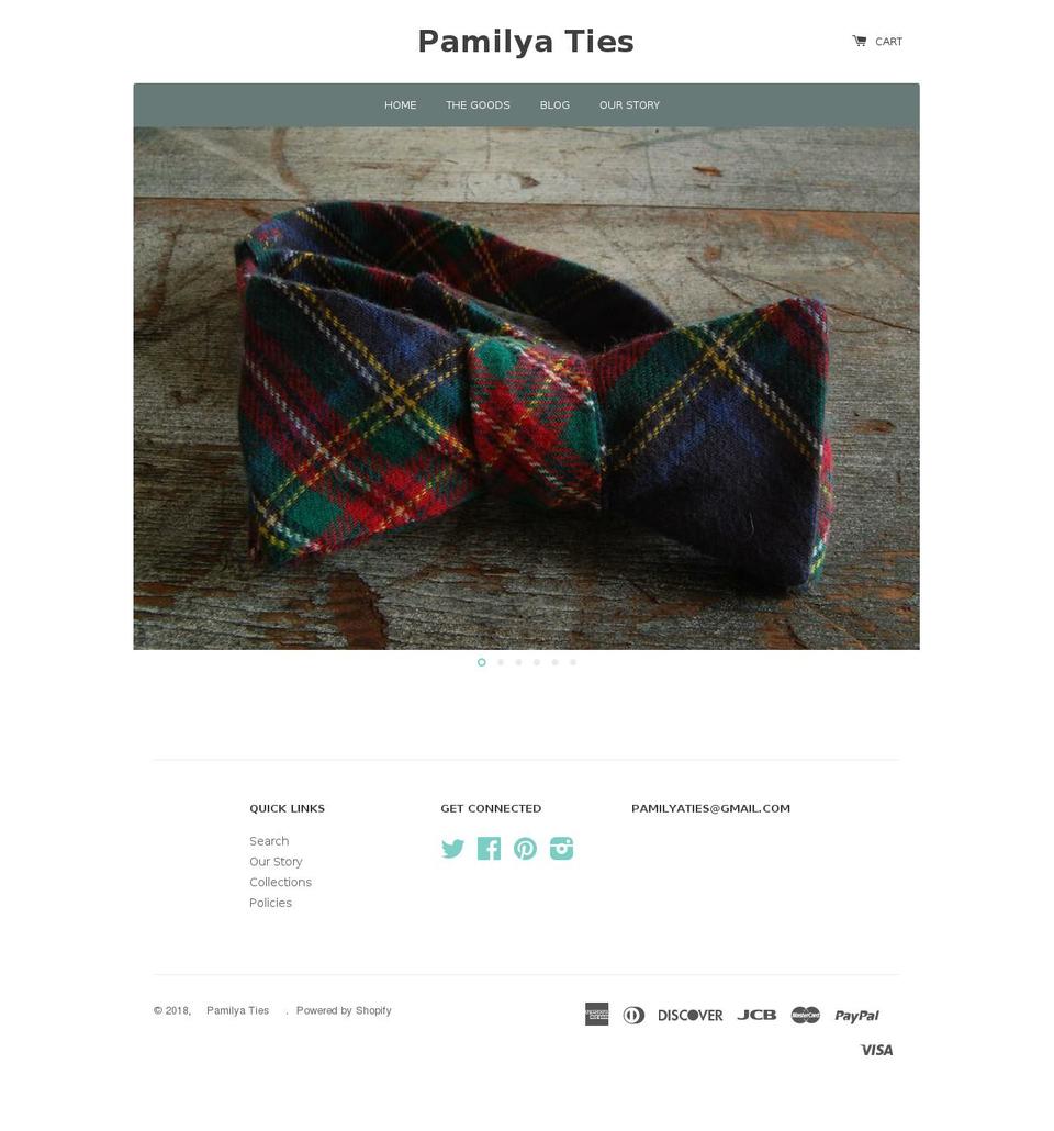 pamilyaties.com — Shopify storefront screenshot