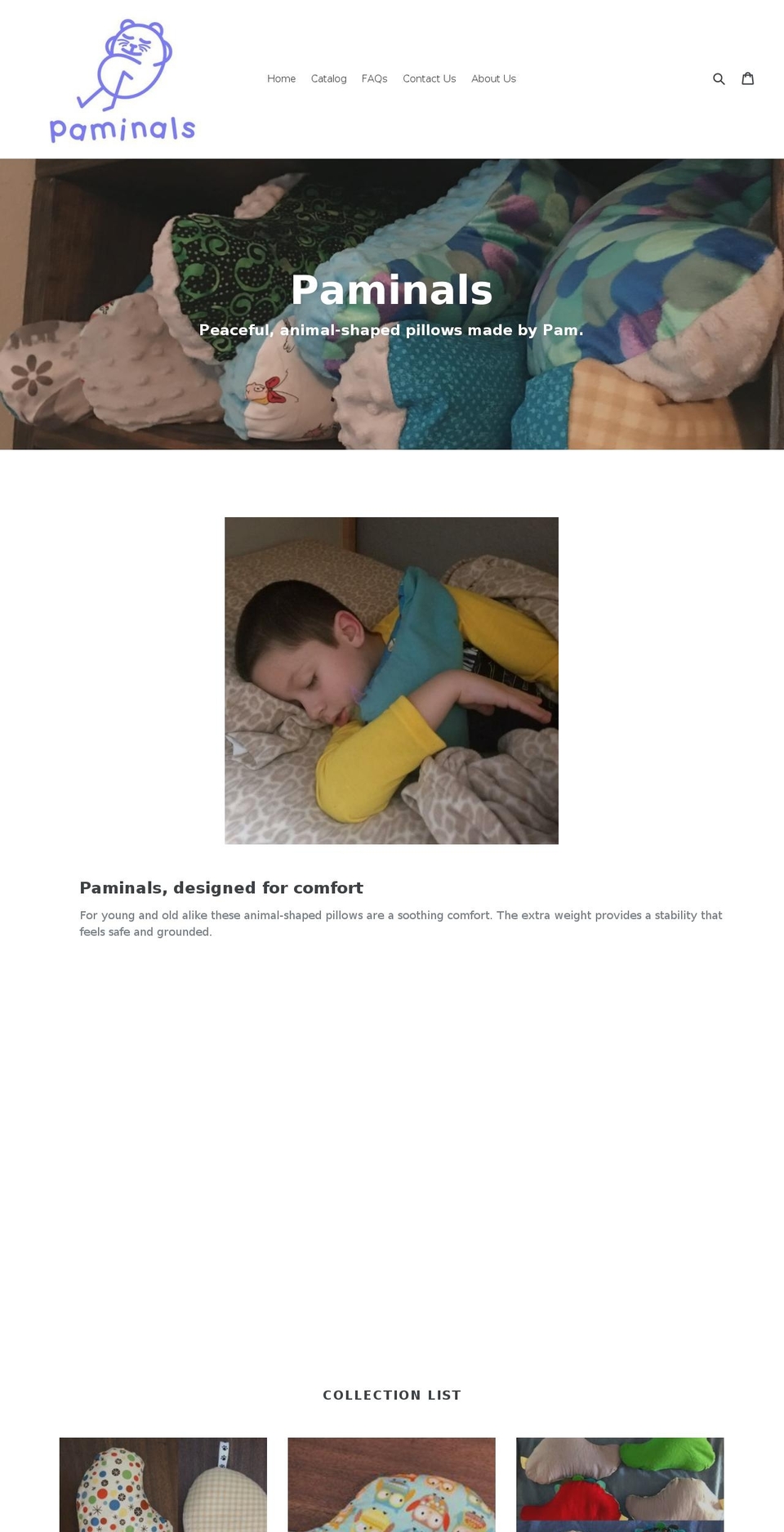 paminals.com — Shopify storefront screenshot