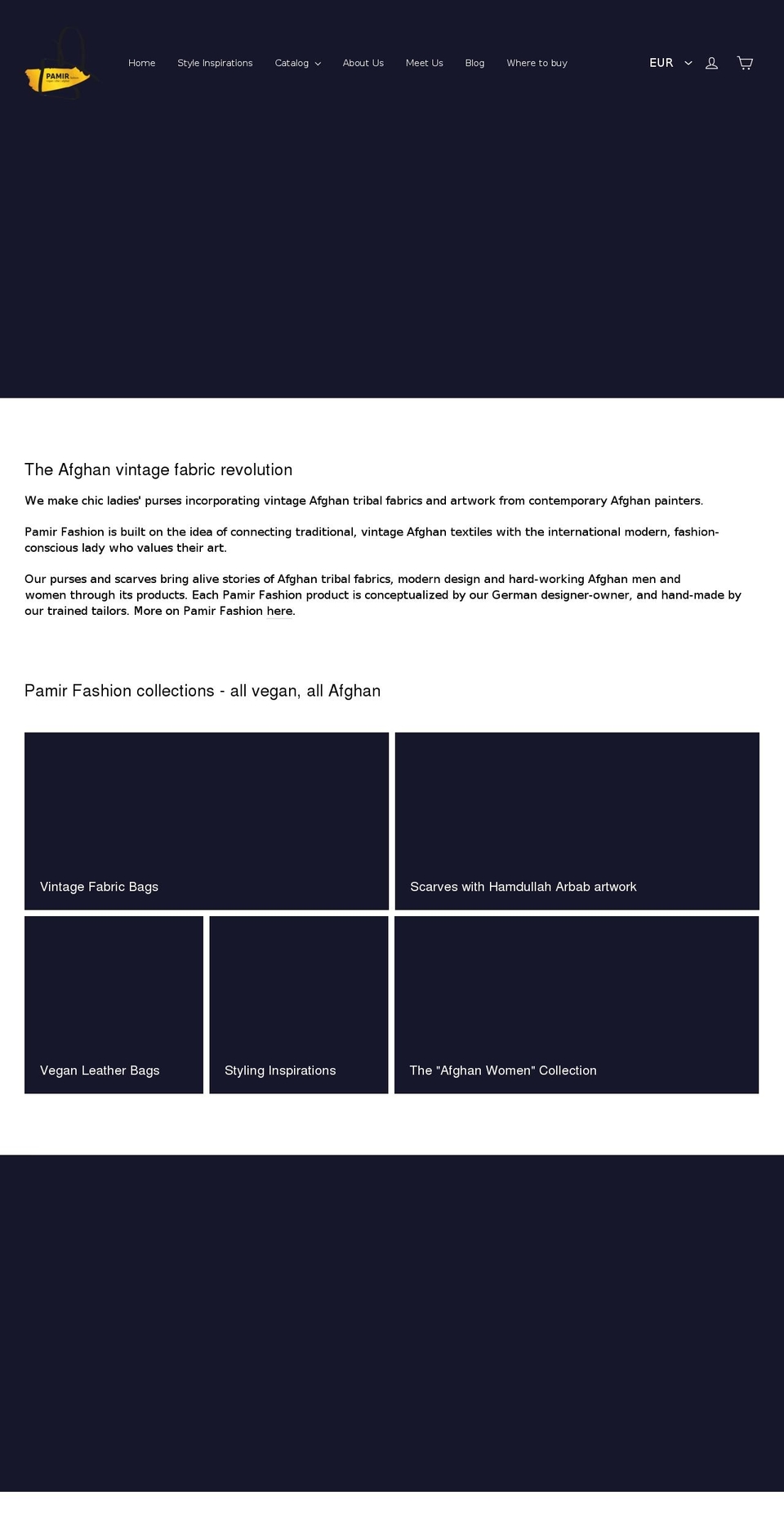 pamirfashion.com — Shopify storefront screenshot