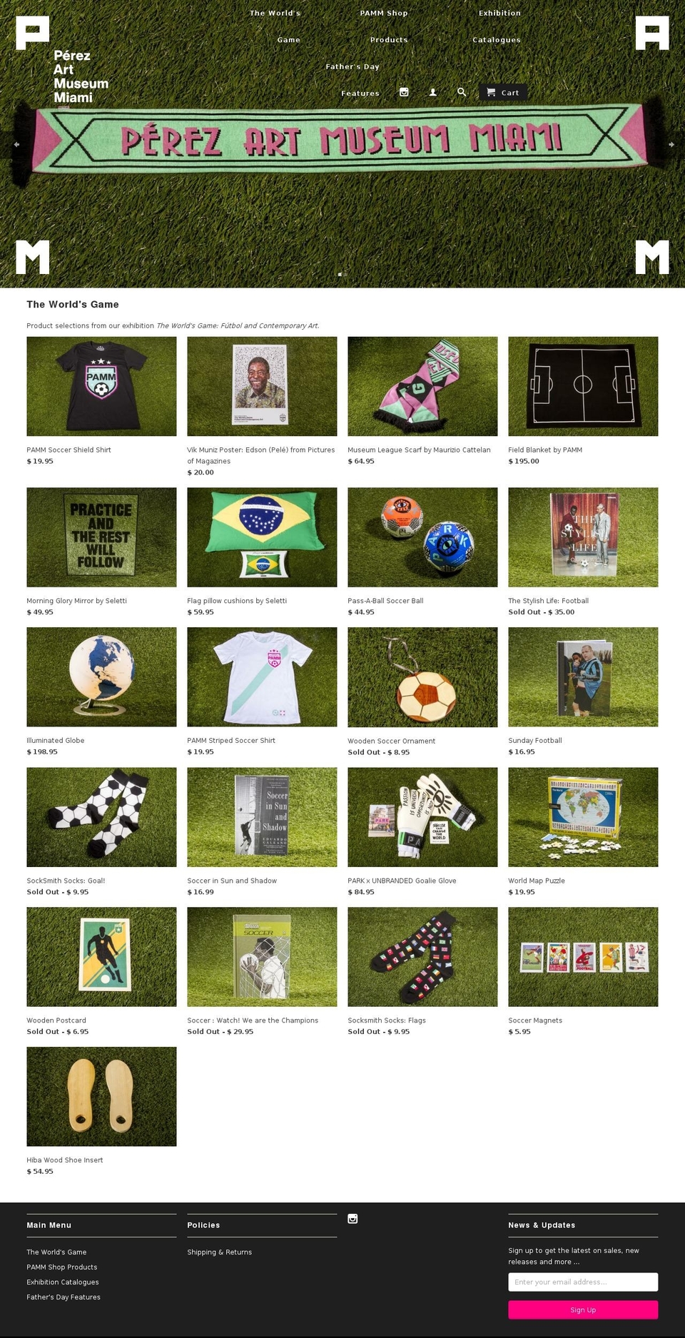 pammshop.org shopify website screenshot