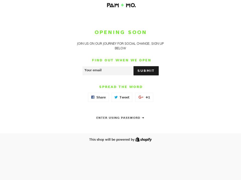 pamnmo.com shopify website screenshot