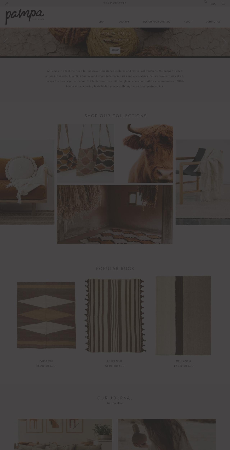pampa.com.au shopify website screenshot