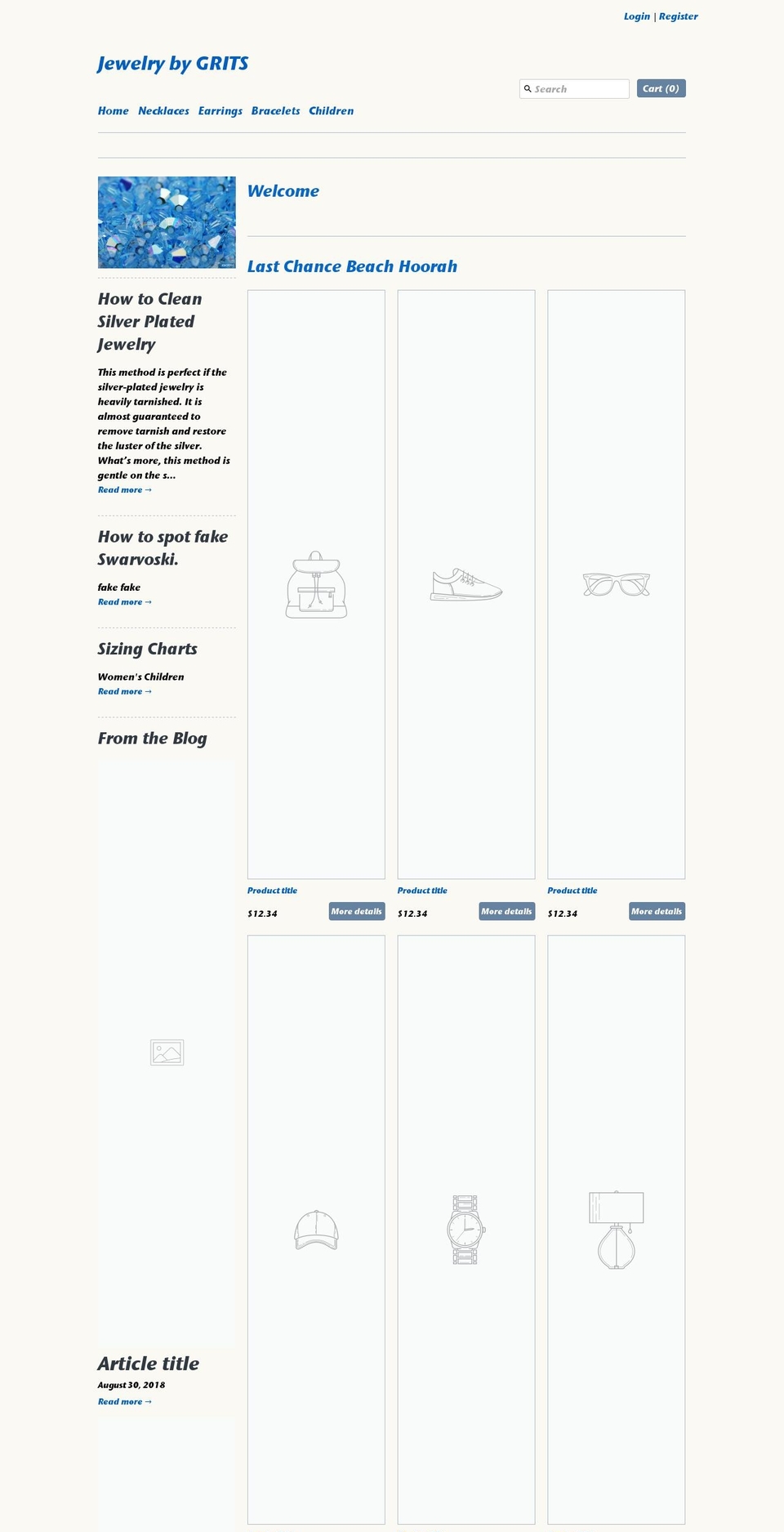 pamperedgrits.com — Shopify storefront screenshot