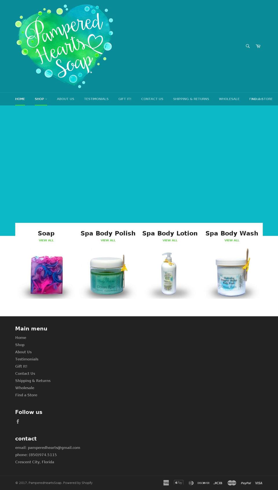 pamperedhearts.com shopify website screenshot