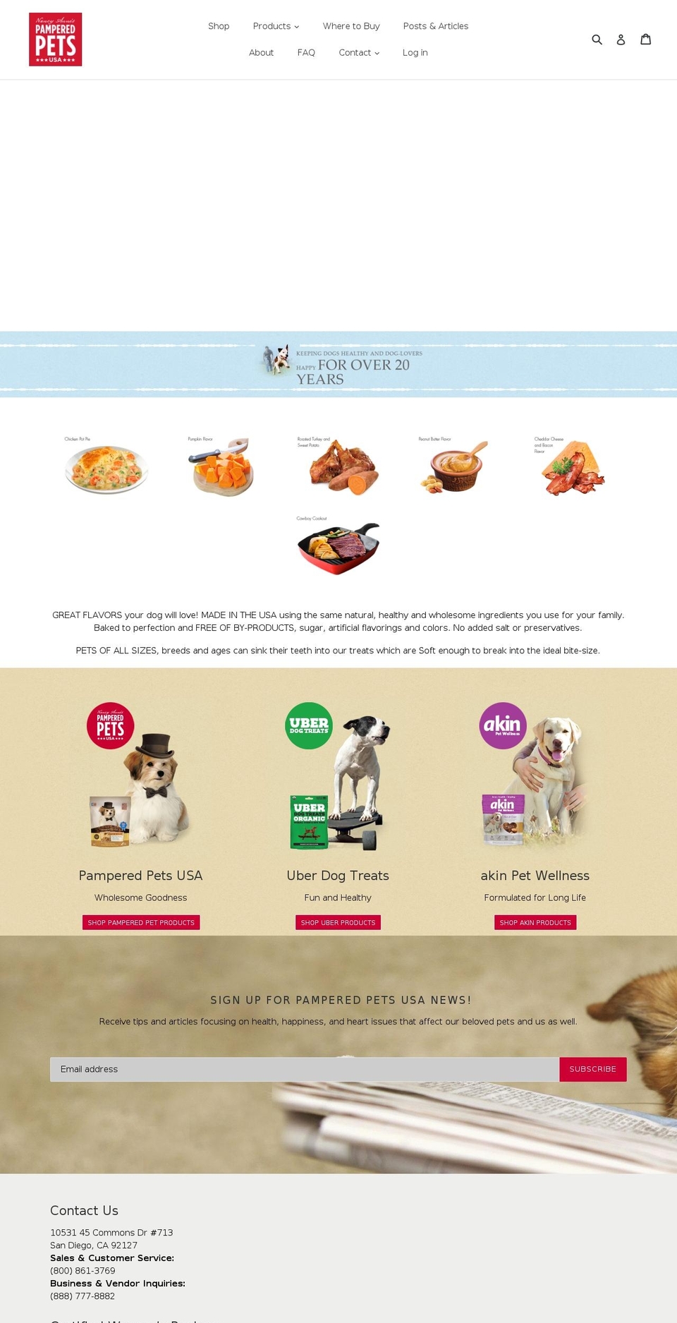 Copy of Debut Shopify theme site example pamperedpetsusa.com
